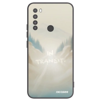 Picasee silikonowe czarne etui na Xiaomi Redmi Note 8 - IN TRANSIT