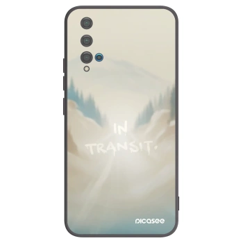 Picasee silikonowe czarne etui na Huawei Nova 5T - IN TRANSIT