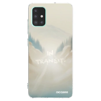 Picasee silikonowe przeźroczyste etui na Samsung Galaxy A51 A515F - IN TRANSIT