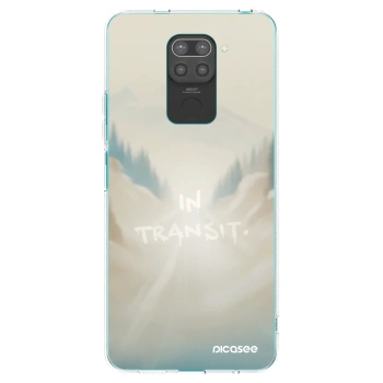 Picasee silikonowe czarne etui na Xiaomi Redmi Note 9 - IN TRANSIT