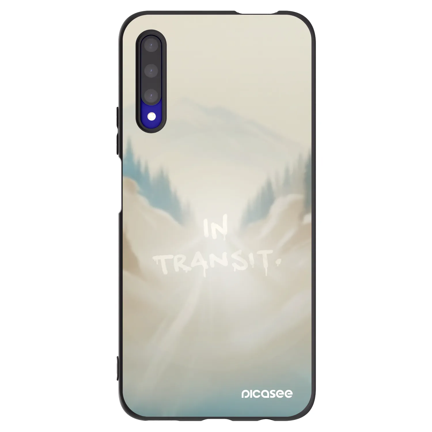 Picasee silikonowe czarne etui na Honor 9X Pro - IN TRANSIT
