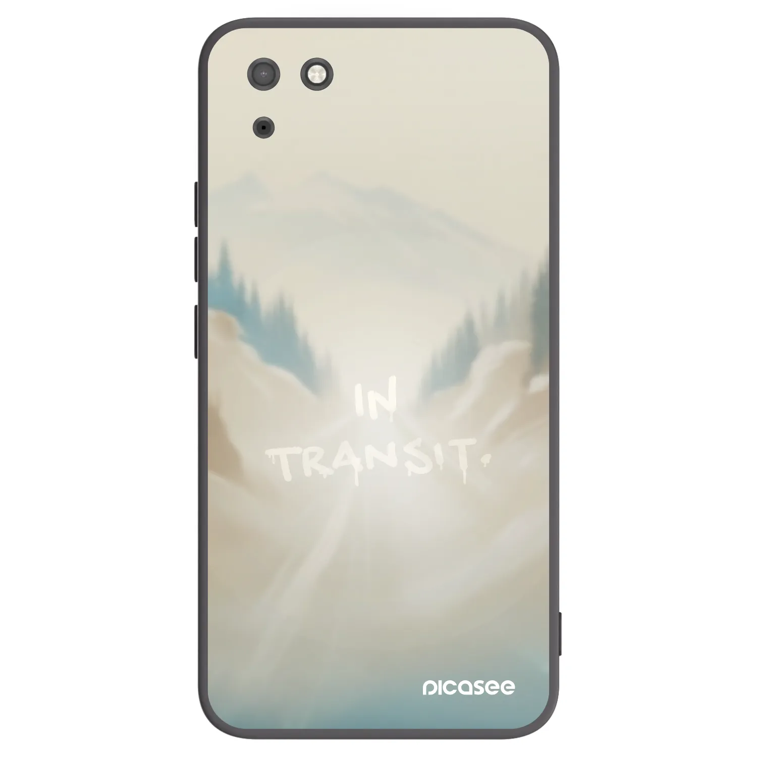 Picasee silikonowe czarne etui na Huawei Y5P - IN TRANSIT