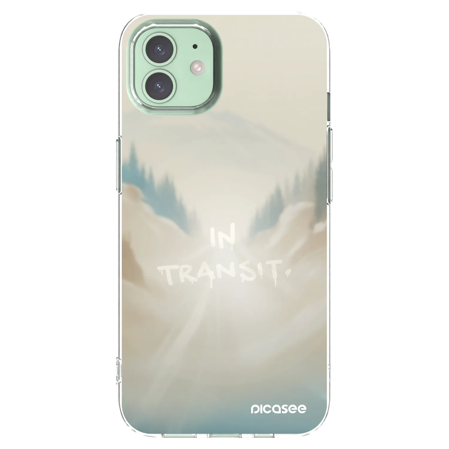 Picasee silikonowe przeźroczyste etui na Apple iPhone 12 - IN TRANSIT