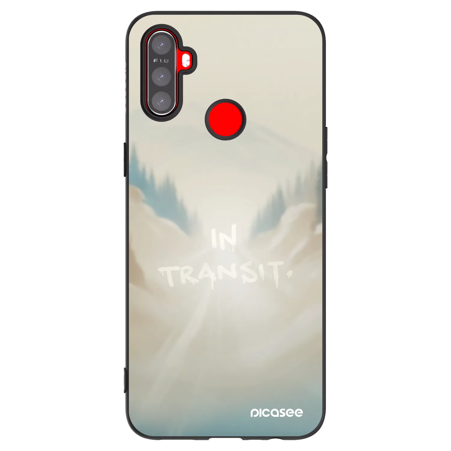 Picasee silikonowe czarne etui na Realme C3 - IN TRANSIT