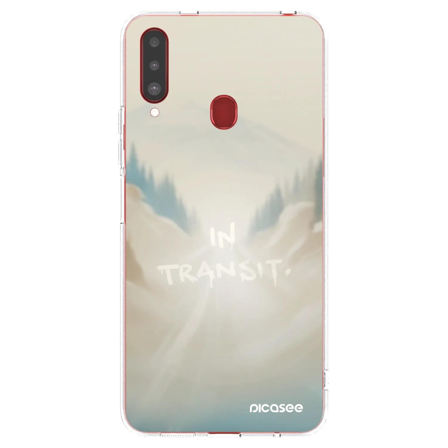 Picasee silikonowe przeźroczyste etui na Samsung Galaxy A20s - IN TRANSIT