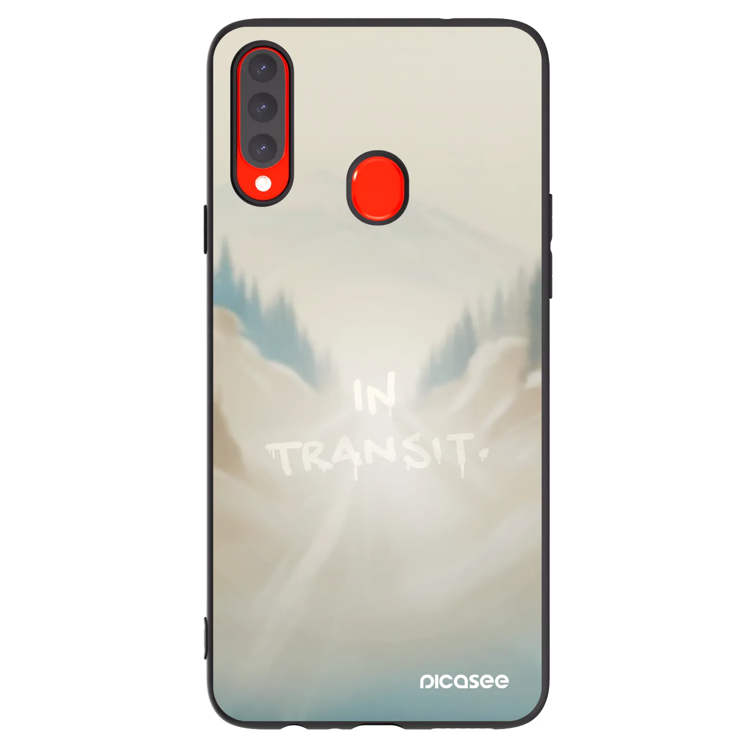 Picasee silikonowe czarne etui na Samsung Galaxy A20s - IN TRANSIT