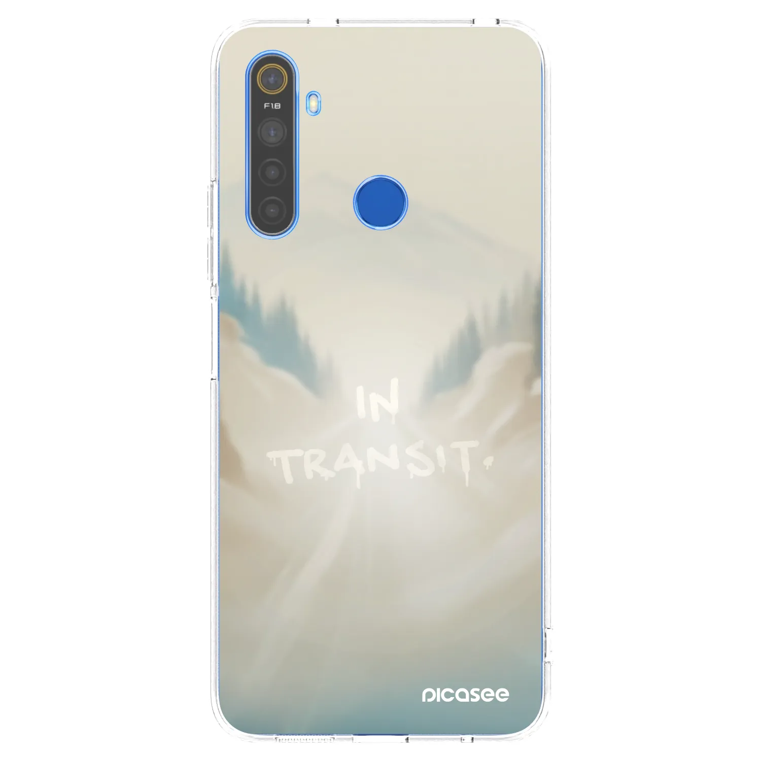 Picasee silikonowe przeźroczyste etui na Realme 5 - IN TRANSIT