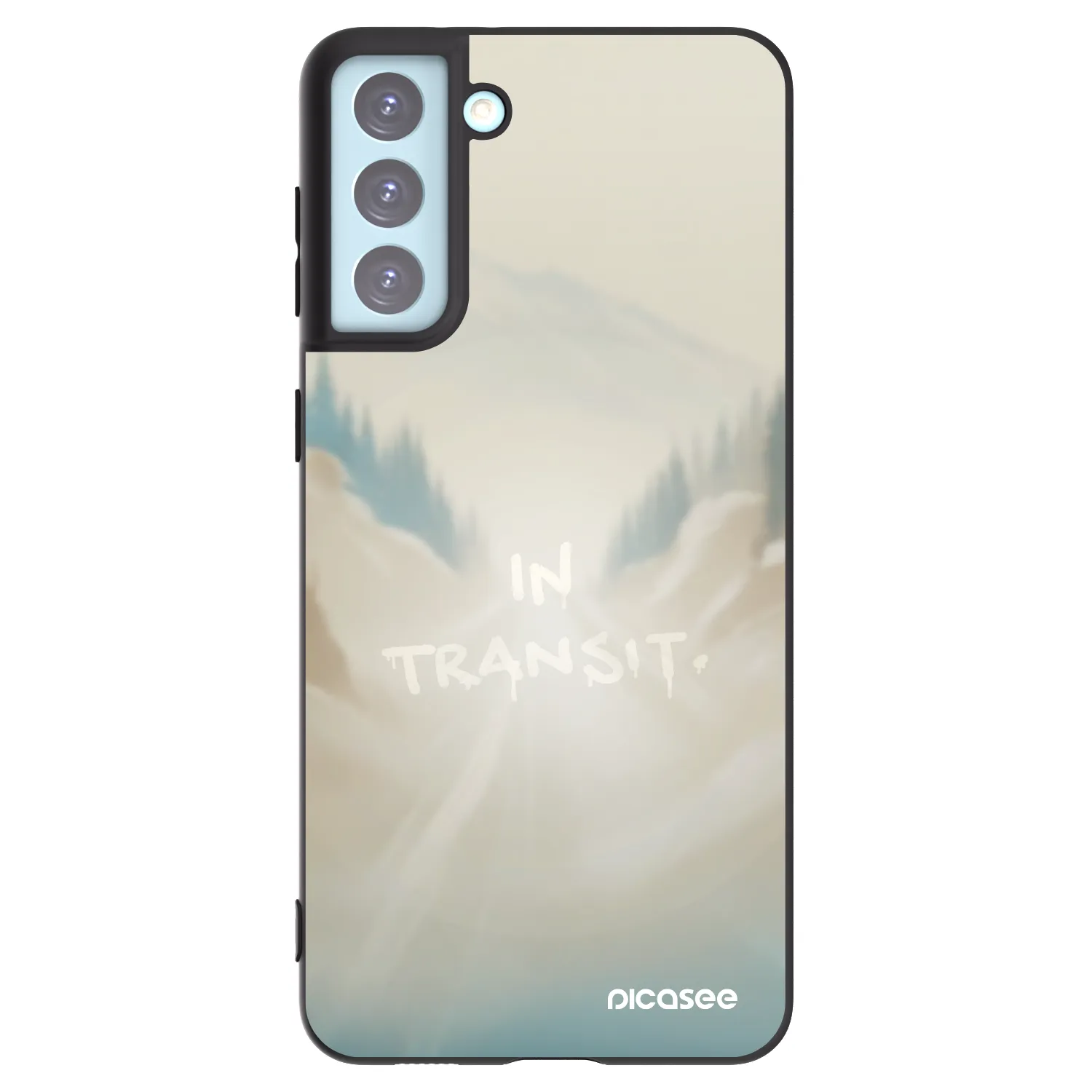 Picasee silikonowe czarne etui na Samsung Galaxy S21+ 5G G996F - IN TRANSIT