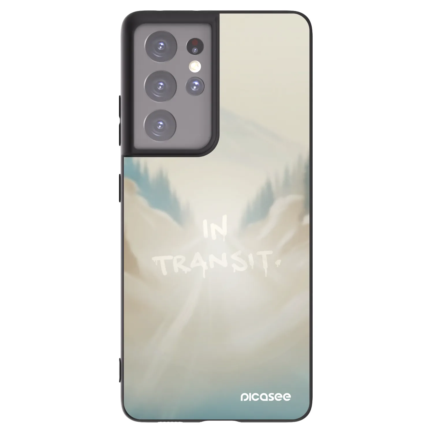 Picasee silikonowe czarne etui na Samsung Galaxy S21 Ultra 5G G998B - IN TRANSIT