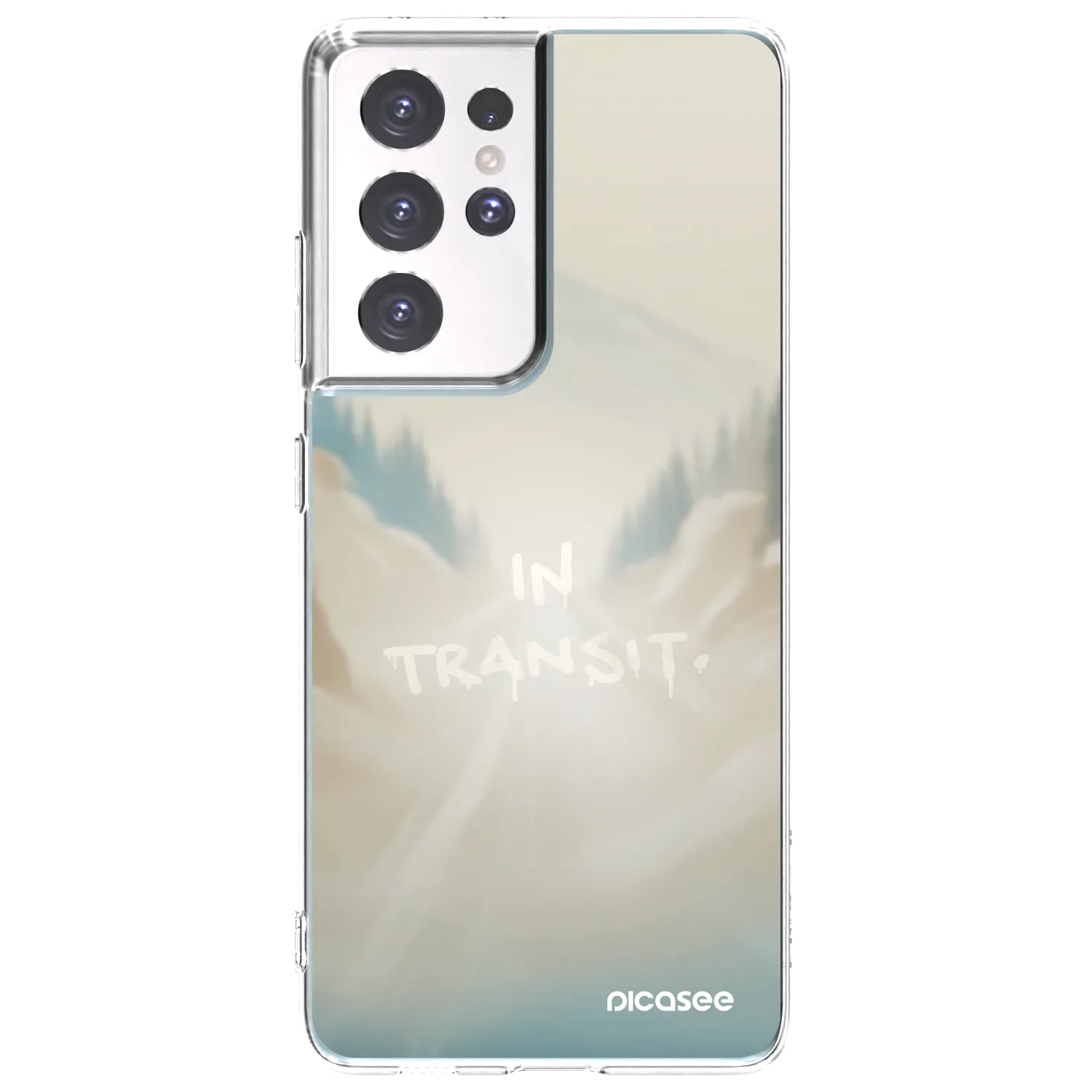 Picasee silikonowe przeźroczyste etui na Samsung Galaxy S21 Ultra 5G G998B - IN TRANSIT