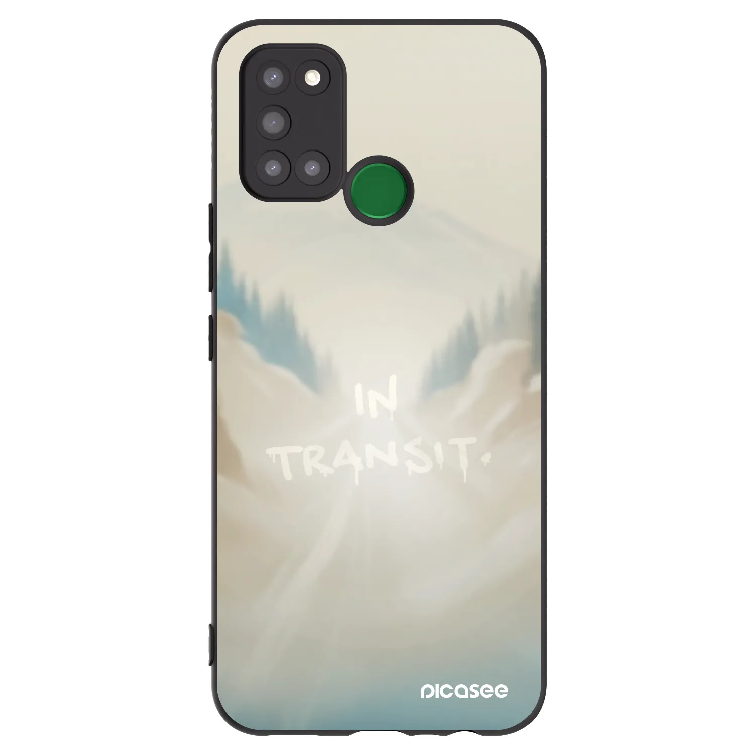 Picasee silikonowe czarne etui na Realme 7i - IN TRANSIT