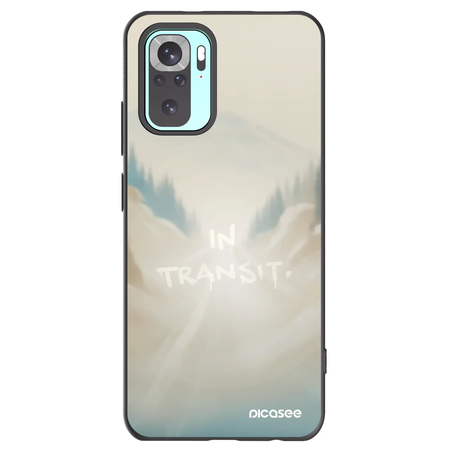 Picasee silikonowe czarne etui na Xiaomi Redmi Note 10 Pro - IN TRANSIT