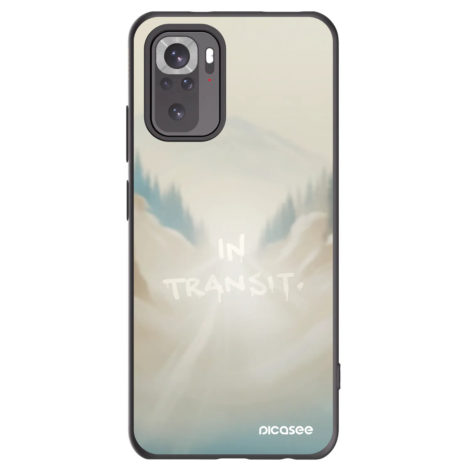Picasee silikonowe czarne etui na Xiaomi Redmi Note 10S - IN TRANSIT