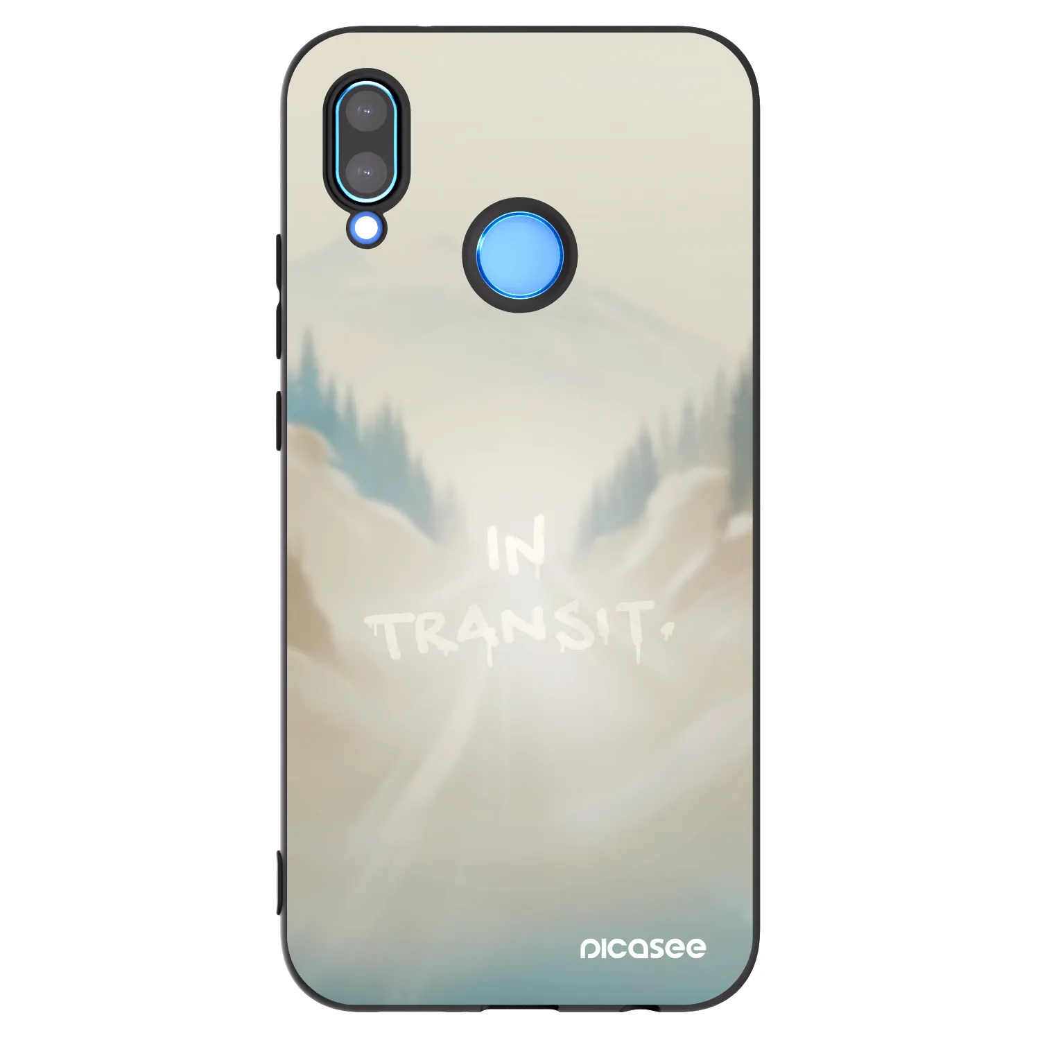 Picasee silikonowe czarne etui na Huawei P20 Lite - IN TRANSIT