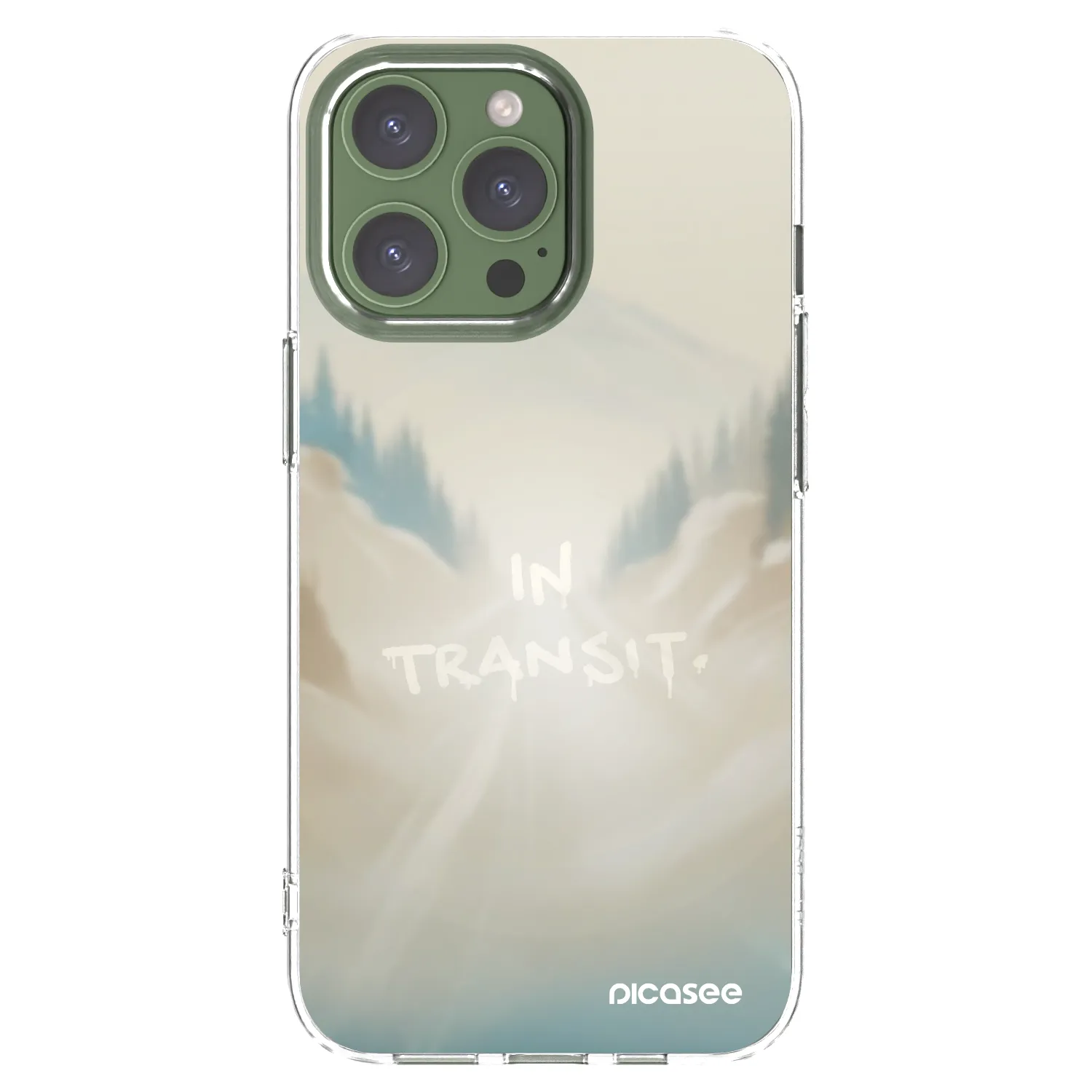 Picasee silikonowe przeźroczyste etui na Apple iPhone 13 Pro - IN TRANSIT