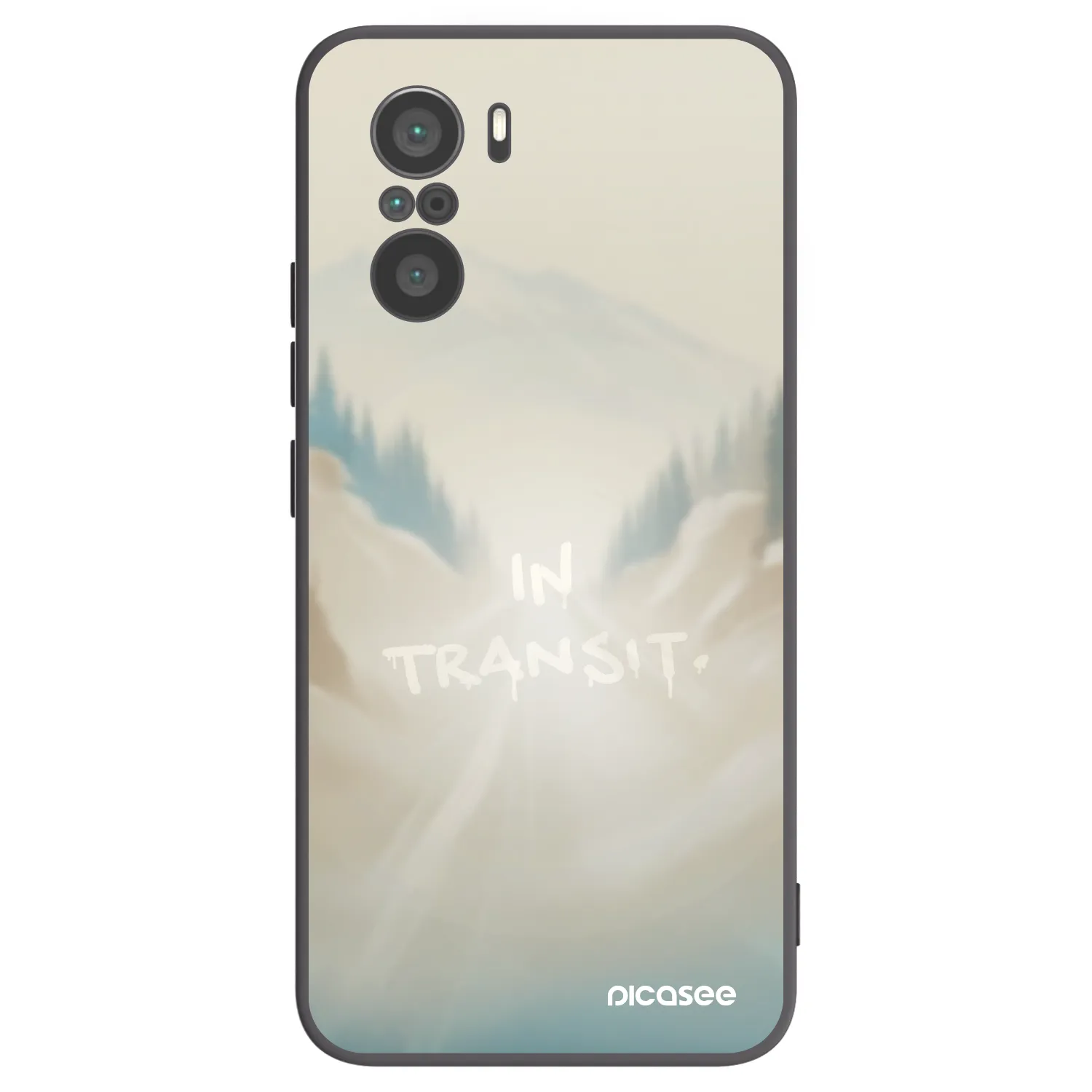 Picasee silikonowe czarne etui na Xiaomi Poco F3 - IN TRANSIT