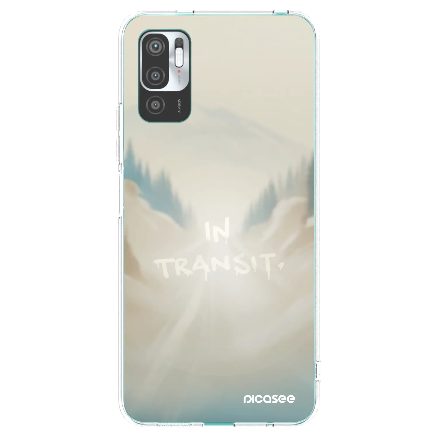 Picasee silikonowe przeźroczyste etui na Xiaomi Redmi Note 10 5G - IN TRANSIT