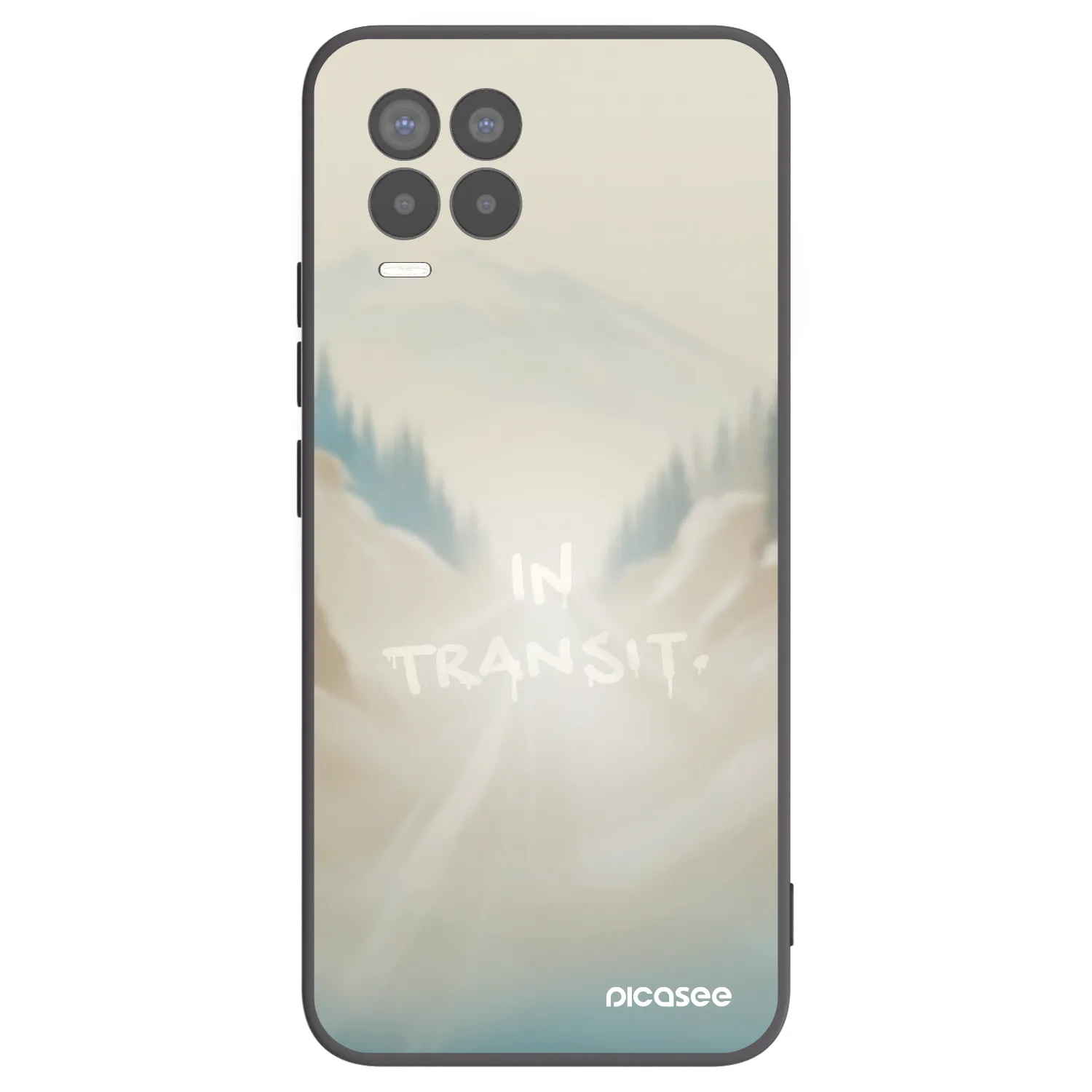 Picasee silikonowe czarne etui na Realme 8 4G - IN TRANSIT