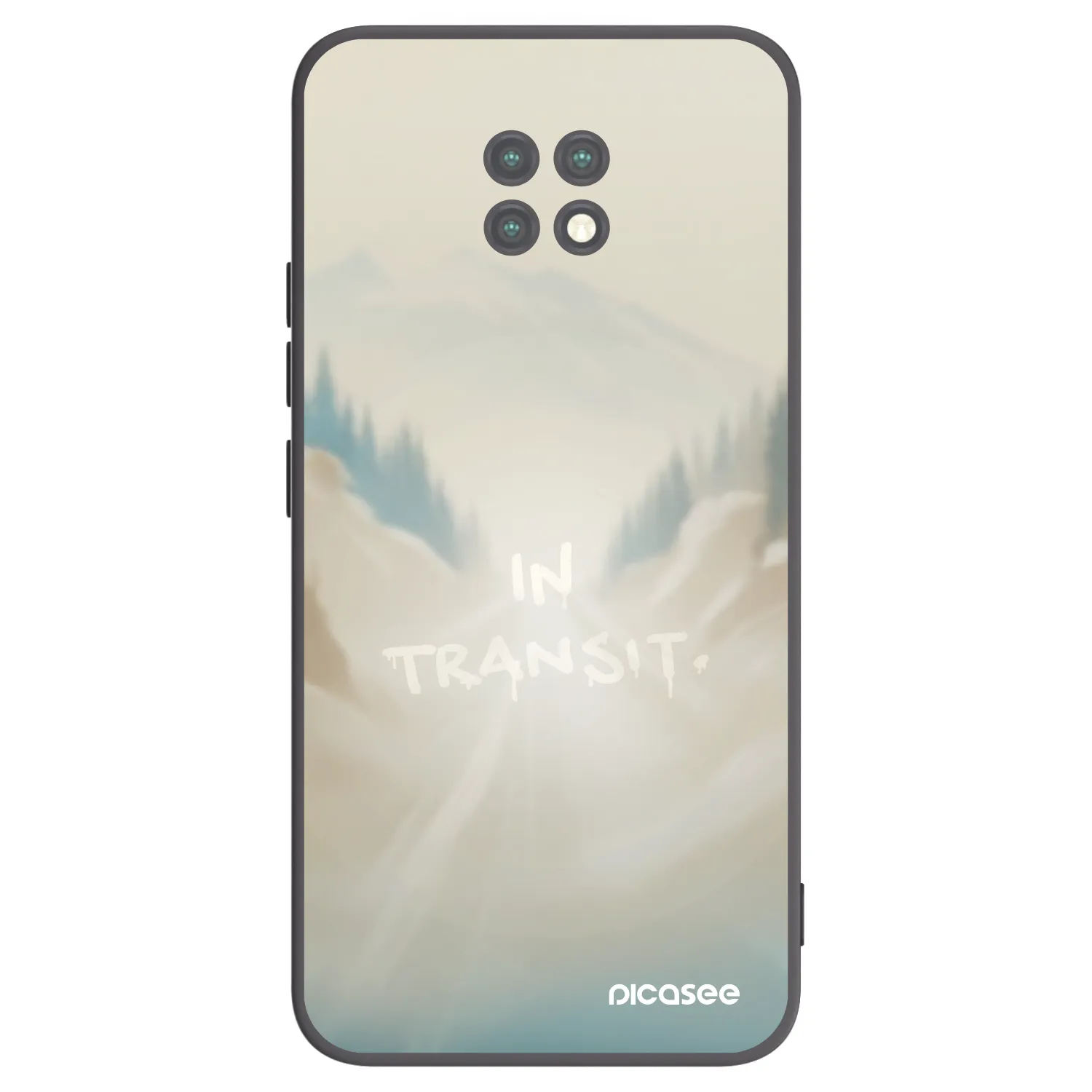 Picasee silikonowe czarne etui na Xiaomi Redmi Note 9T - IN TRANSIT