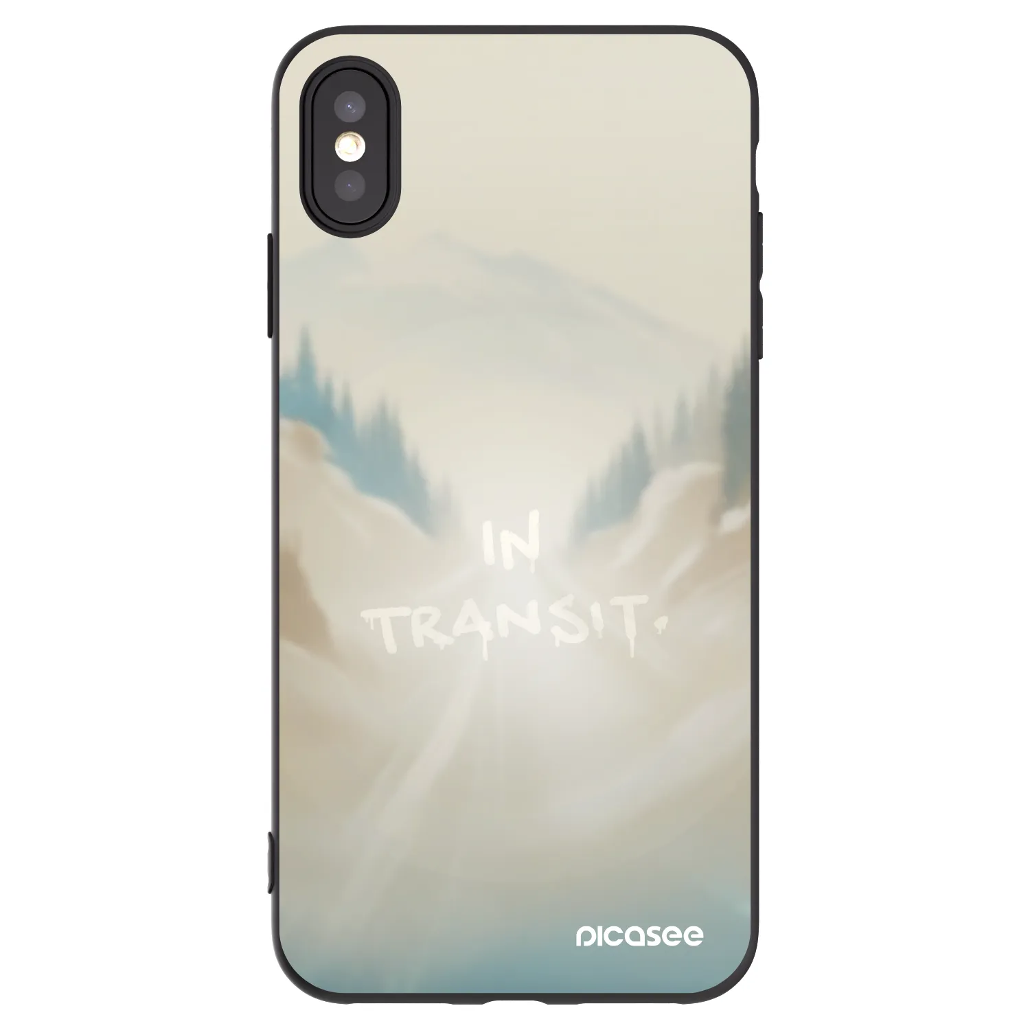 Picasee silikonowe czarne etui na Apple iPhone XS Max - IN TRANSIT