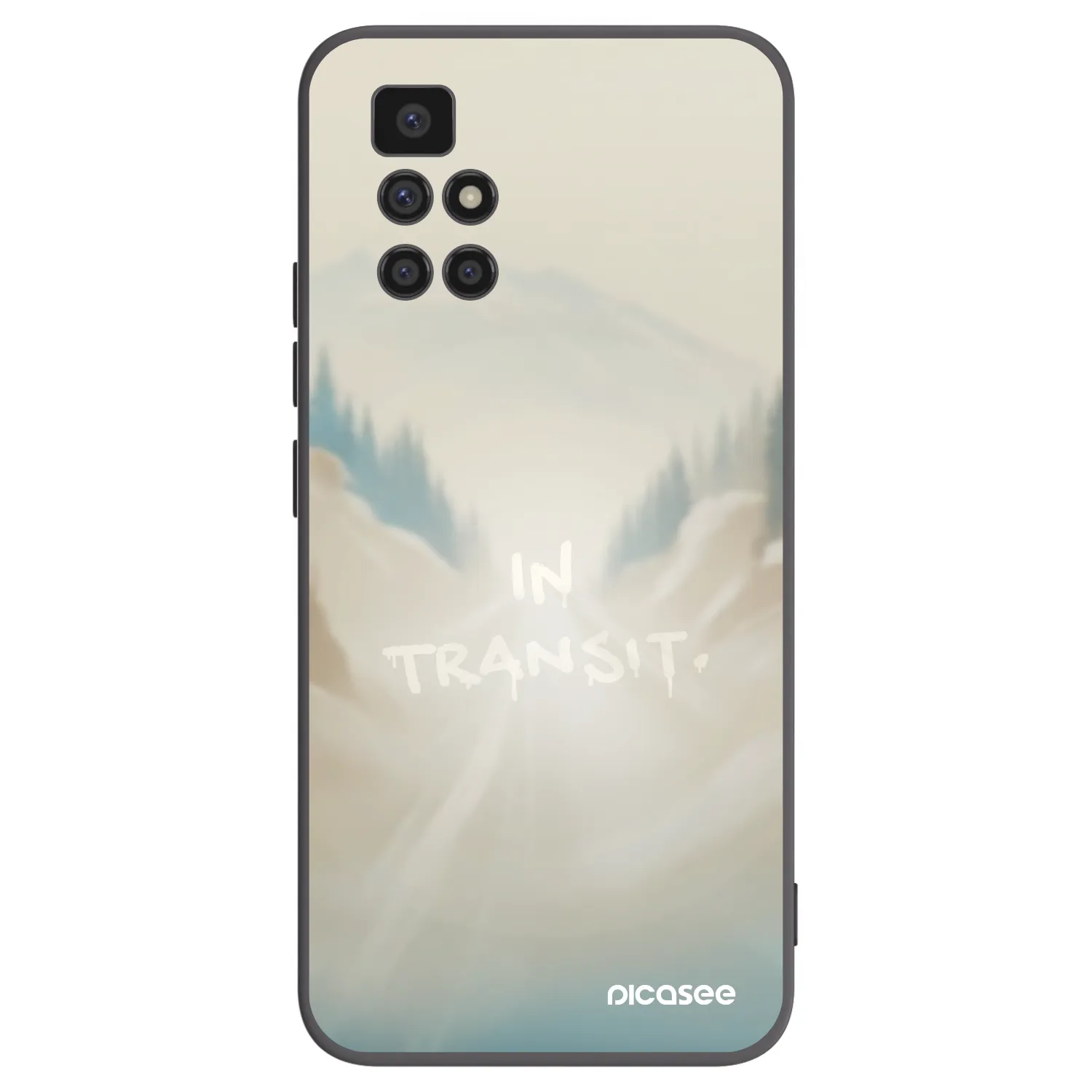 Picasee silikonowe czarne etui na Xiaomi Redmi 10 - IN TRANSIT