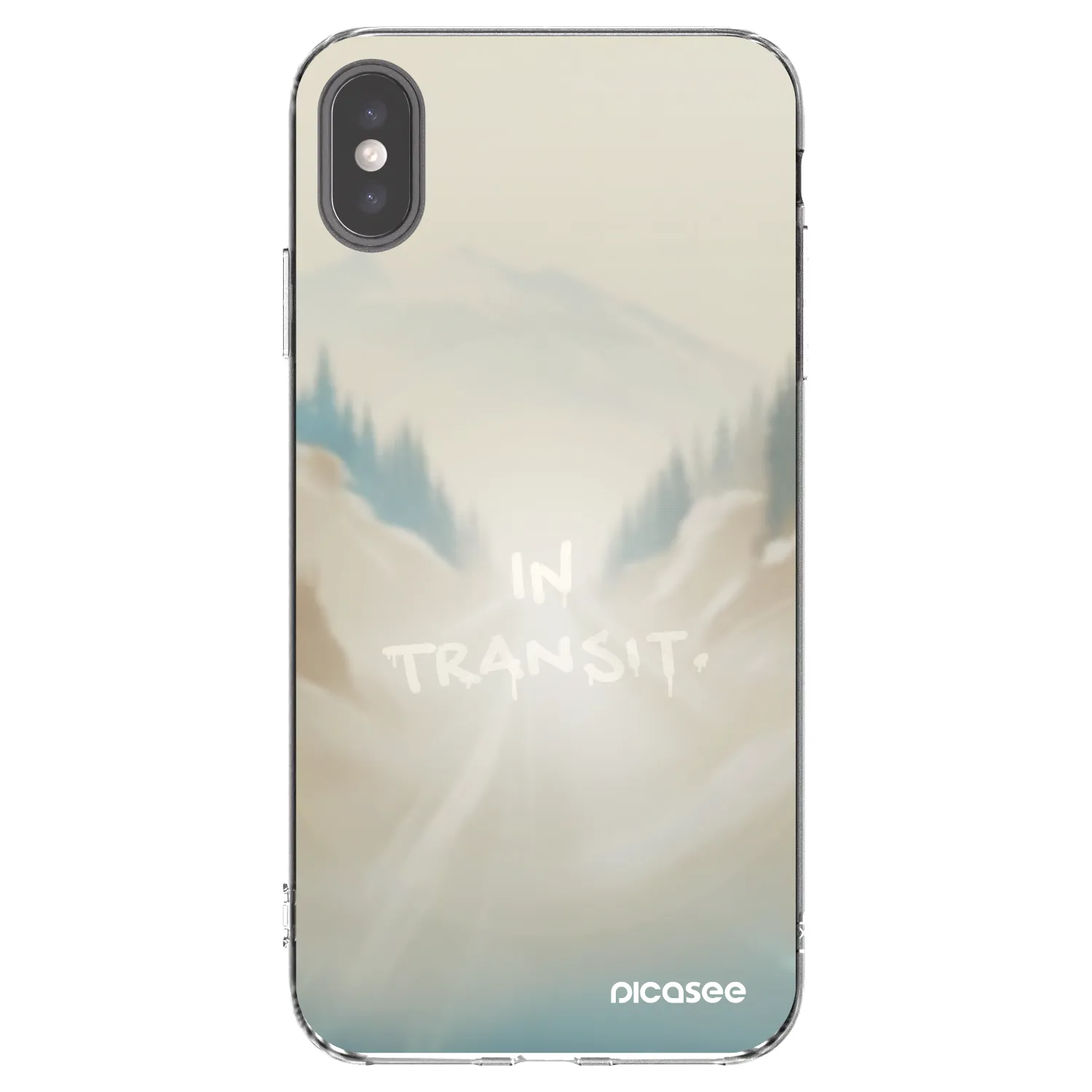 Picasee silikonowe przeźroczyste etui na Apple iPhone XS Max - IN TRANSIT