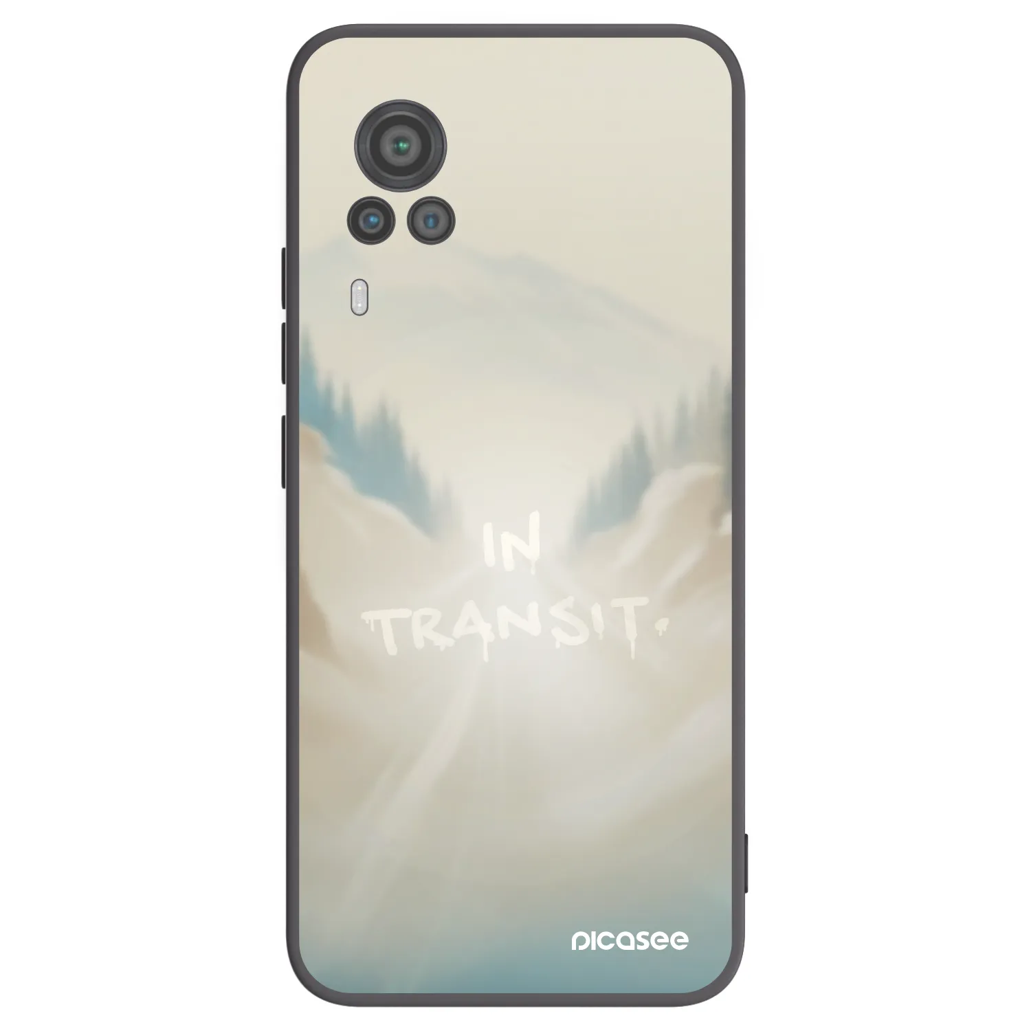 Picasee silikonowe czarne etui na Vivo X60 Pro 5G - IN TRANSIT