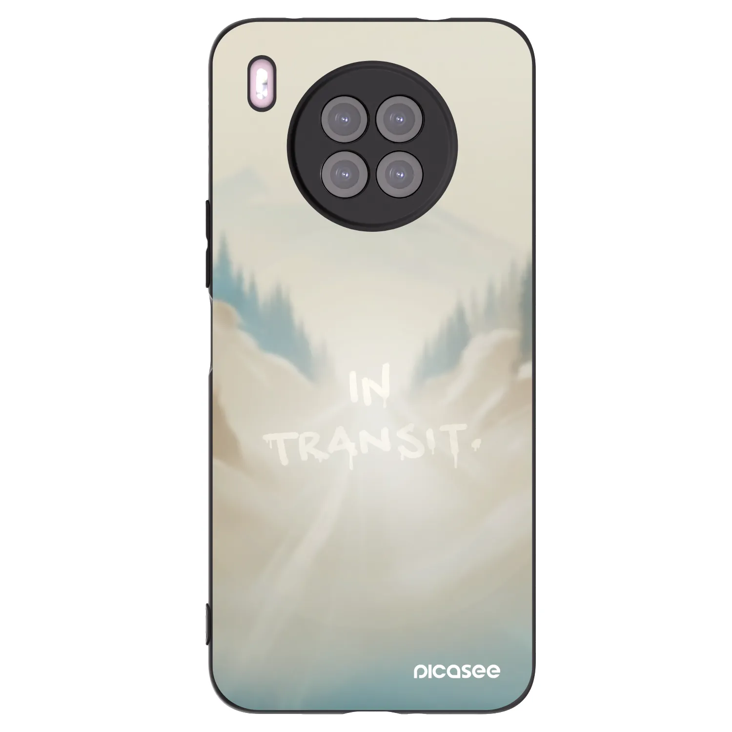 Picasee silikonowe czarne etui na Huawei Nova 8i - IN TRANSIT