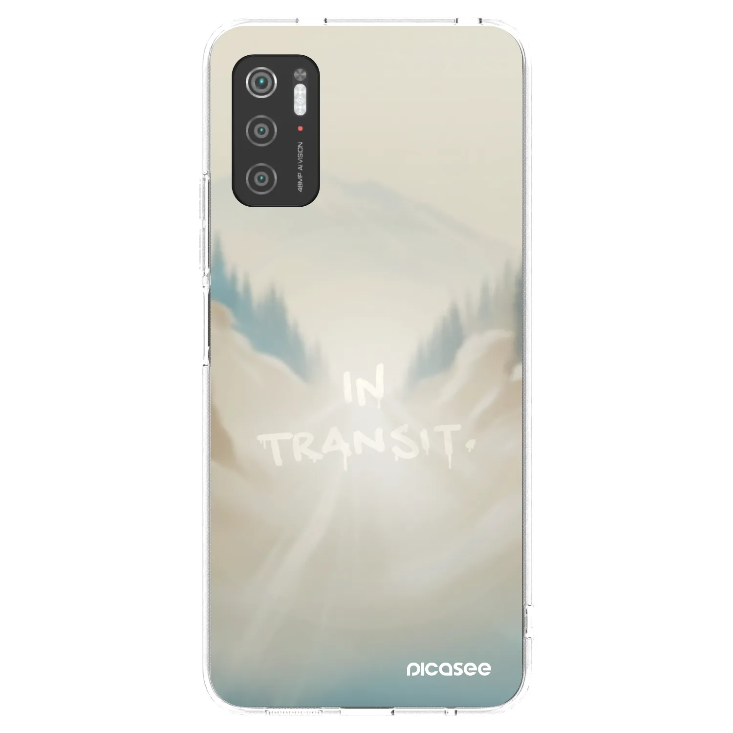 Picasee silikonowe przeźroczyste etui na Xiaomi Poco M3 Pro 5G - IN TRANSIT