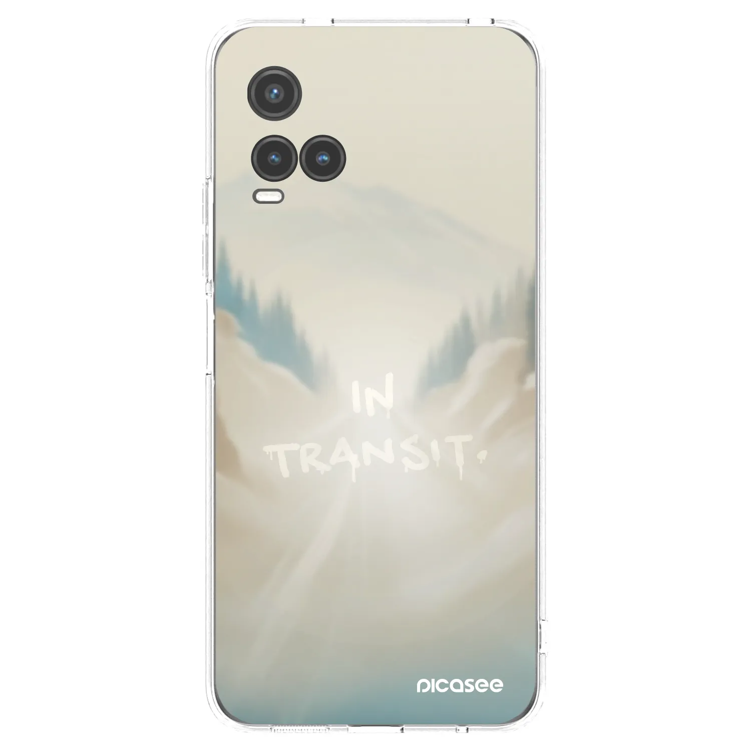 Picasee silikonowe przeźroczyste etui na Vivo Y33s - IN TRANSIT
