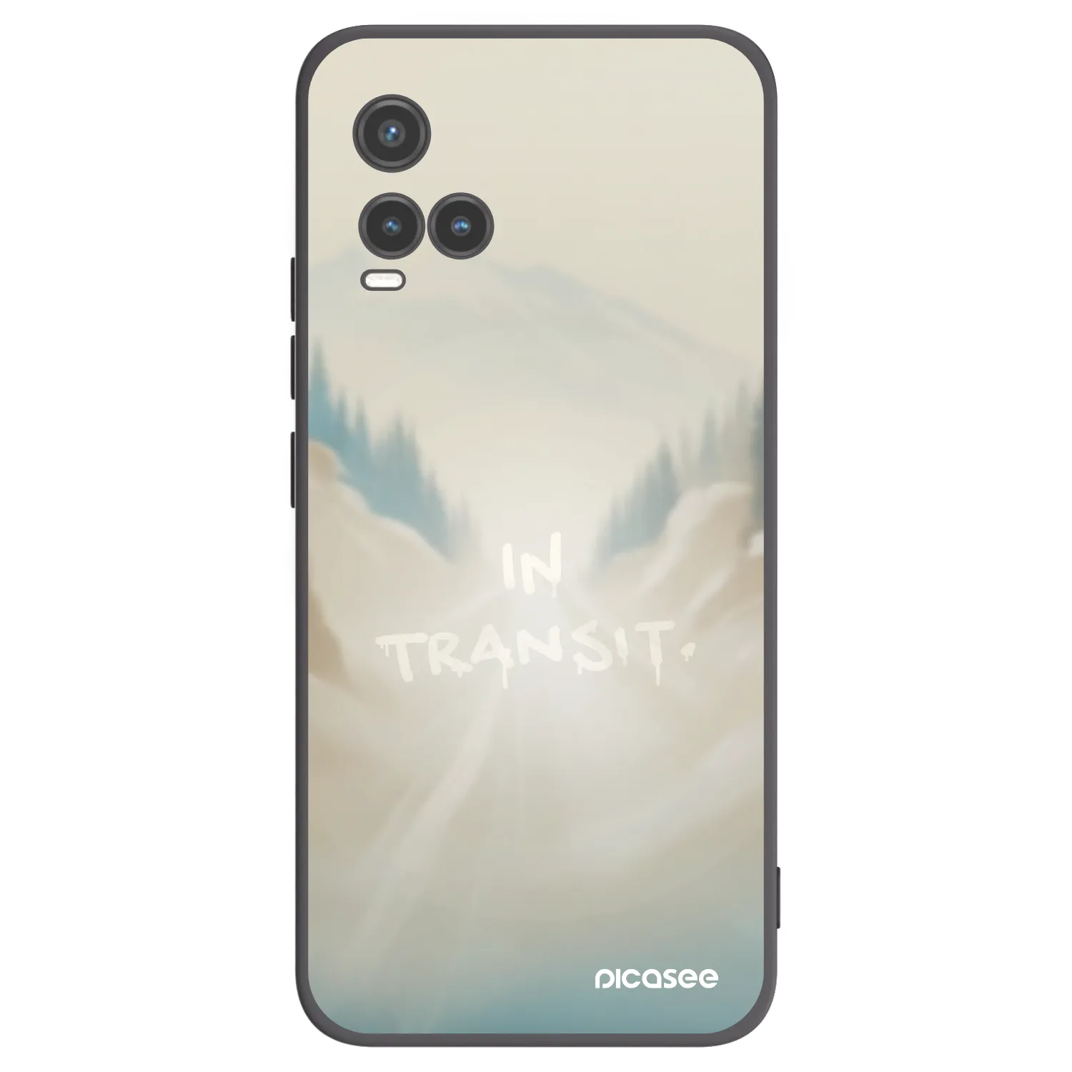 Picasee silikonowe czarne etui na Vivo Y33s - IN TRANSIT