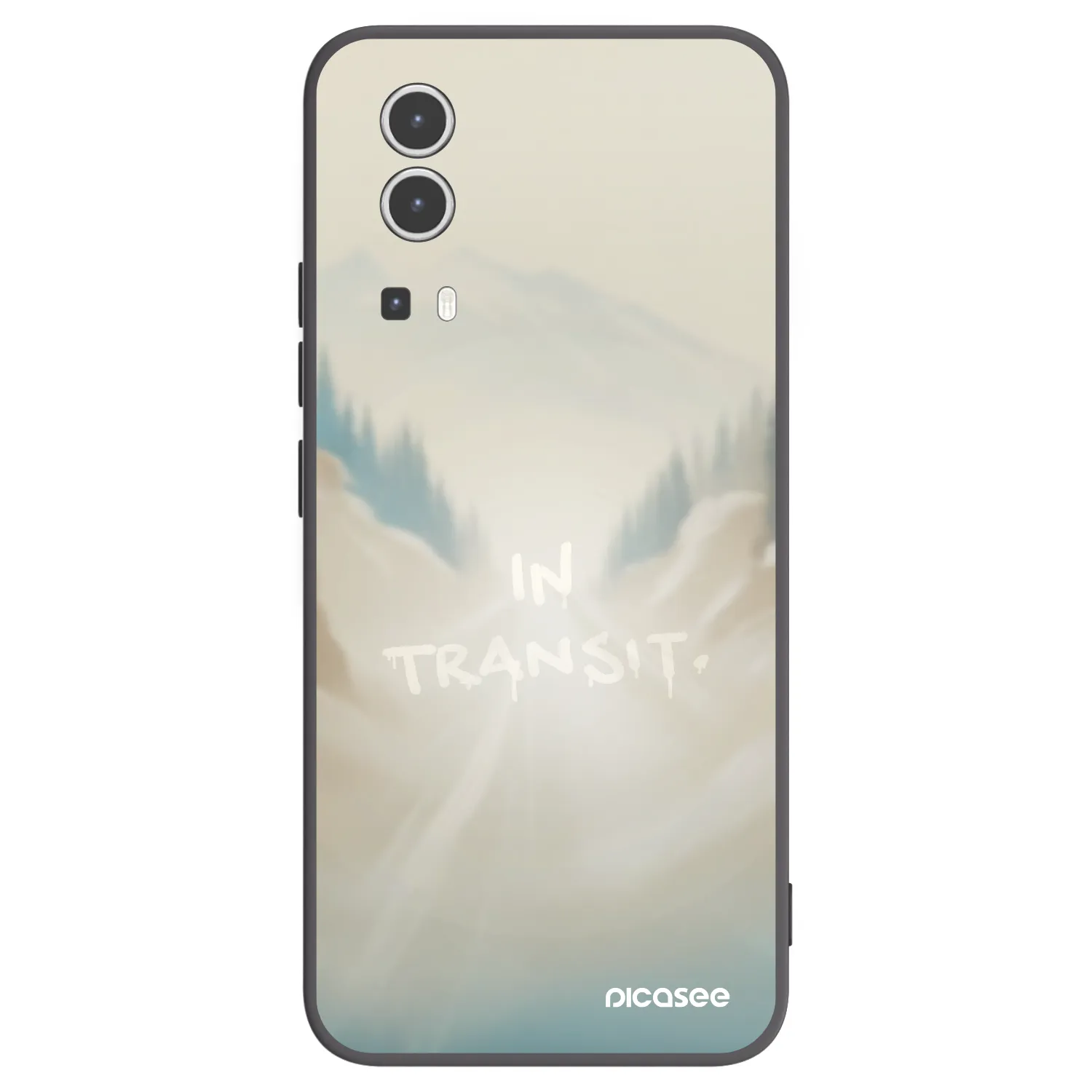 Picasee silikonowe czarne etui na Vivo Y72 5G - IN TRANSIT