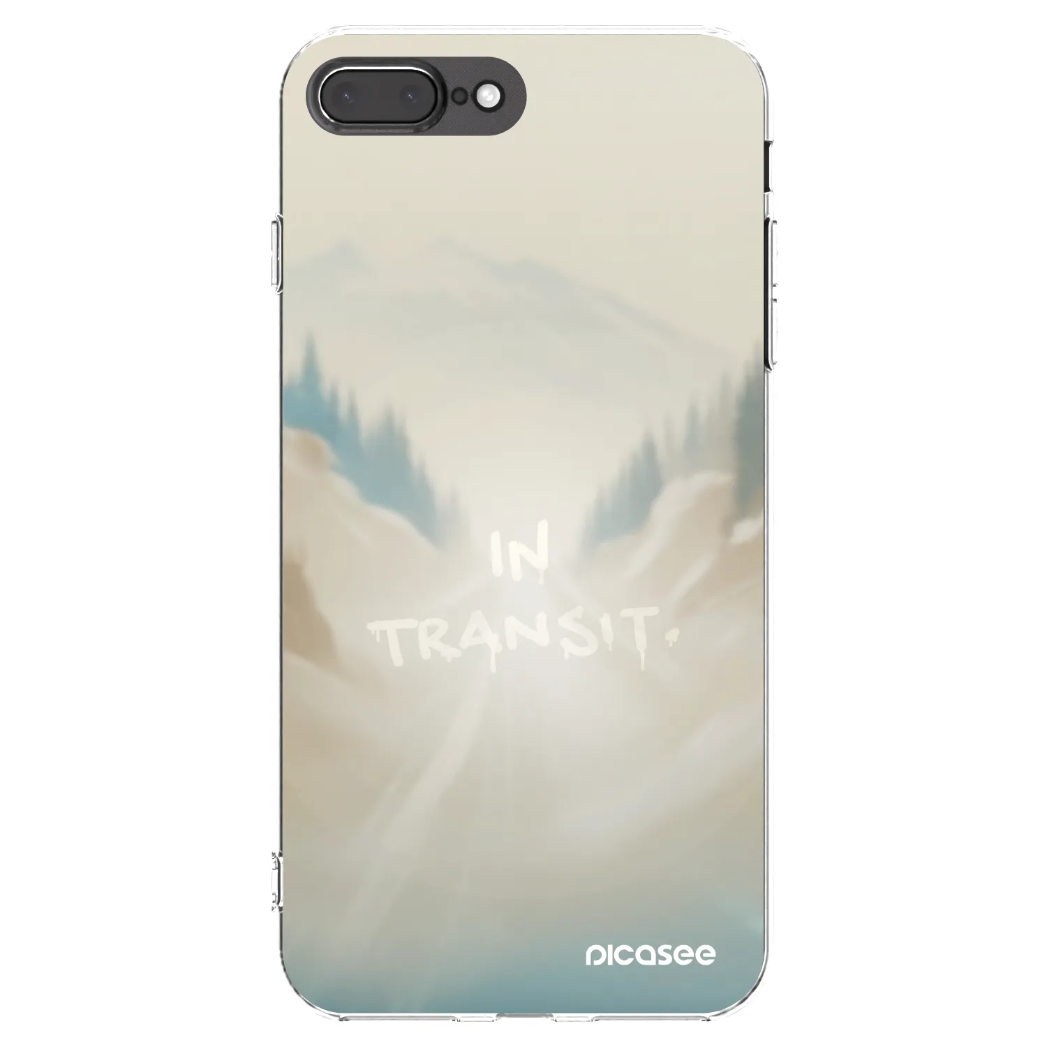 Picasee silikonowe przeźroczyste etui na Apple iPhone 7 Plus - IN TRANSIT
