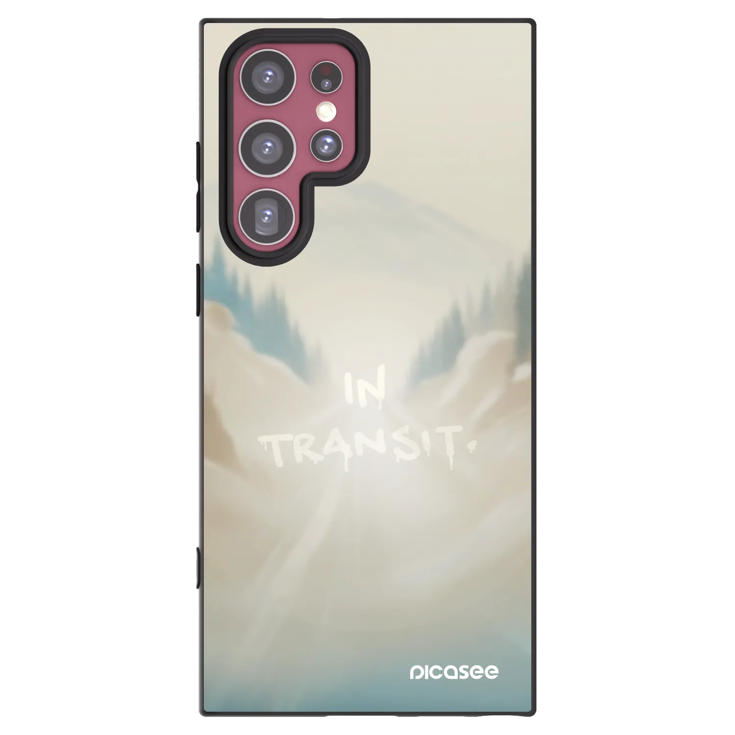 Picasee silikonowe czarne etui na Samsung Galaxy S22 Ultra 5G - IN TRANSIT