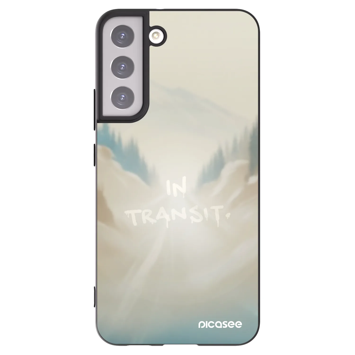 Picasee silikonowe czarne etui na Samsung Galaxy S22+ 5G - IN TRANSIT