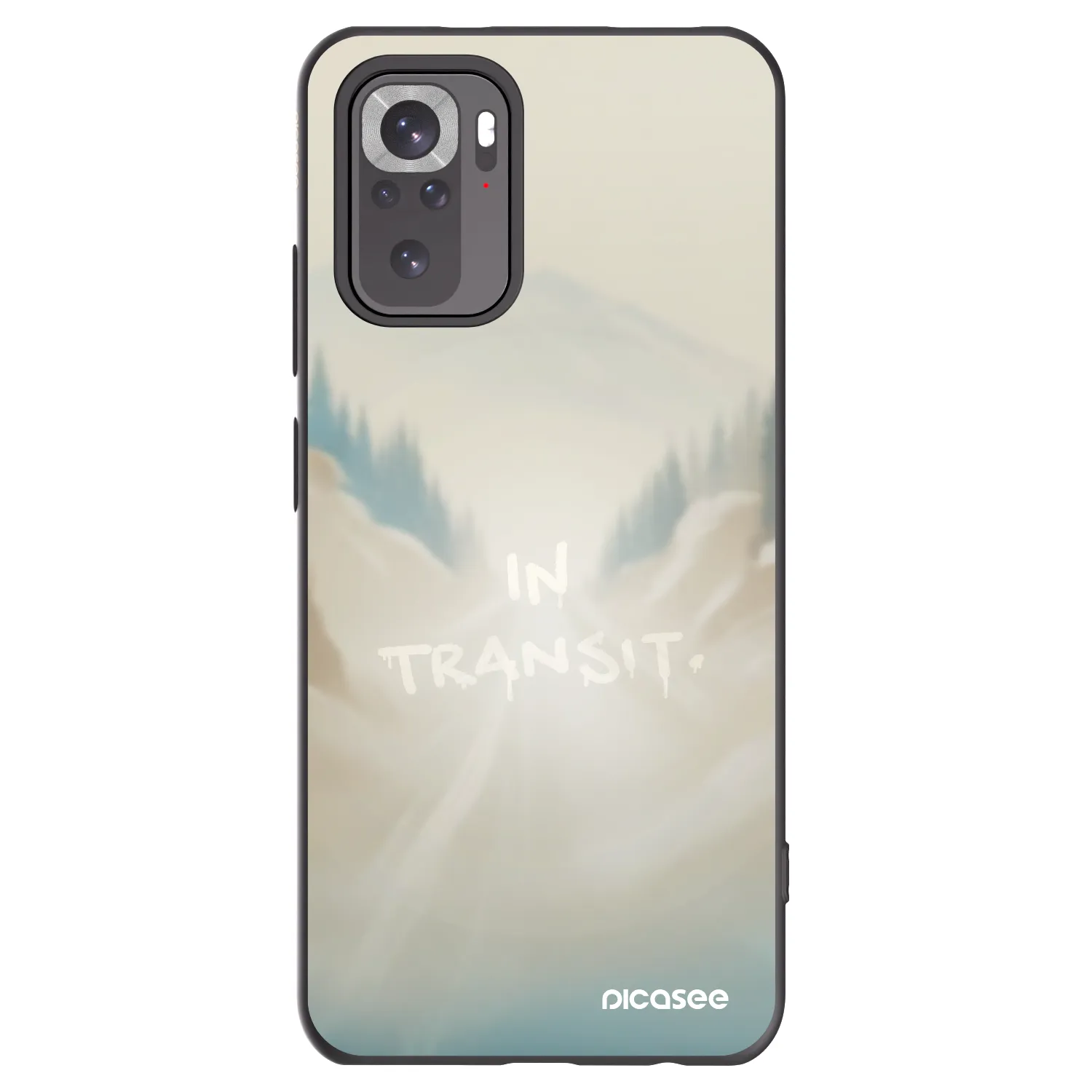Picasee silikonowe czarne etui na Xiaomi Redmi Note 11S 4G - IN TRANSIT