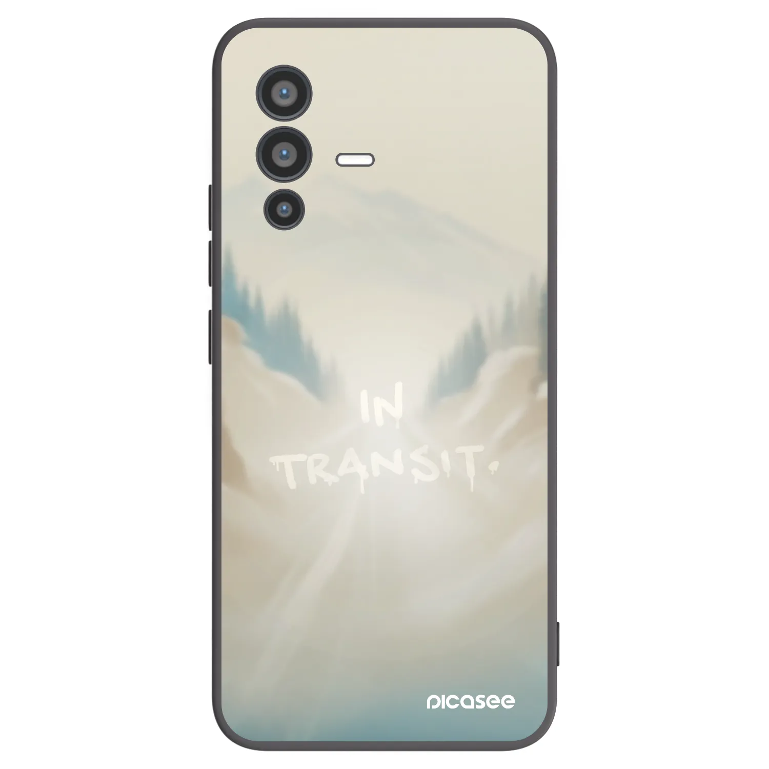Picasee silikonowe czarne etui na Vivo V23 5G - IN TRANSIT