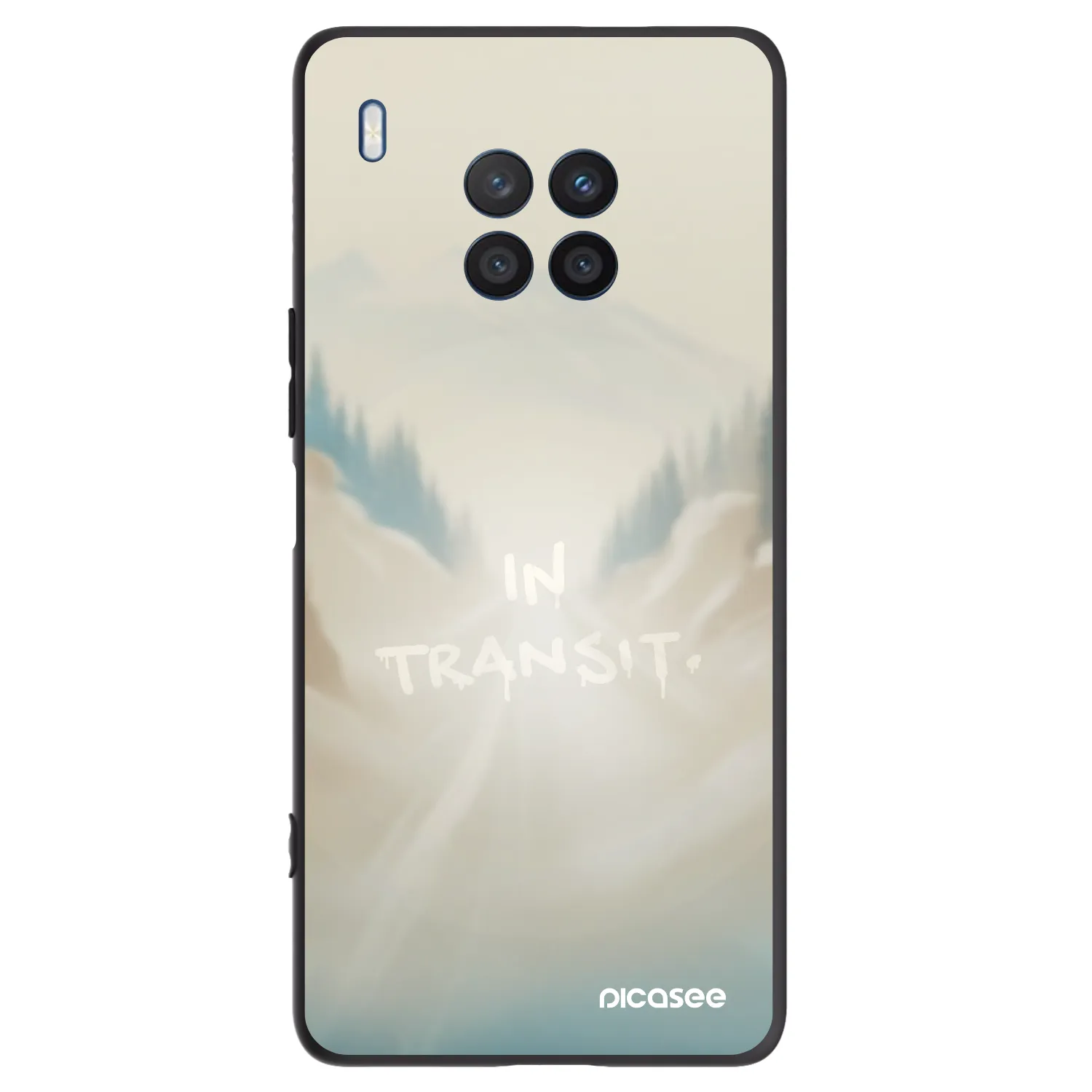 Picasee silikonowe czarne etui na Honor 50 Lite - IN TRANSIT