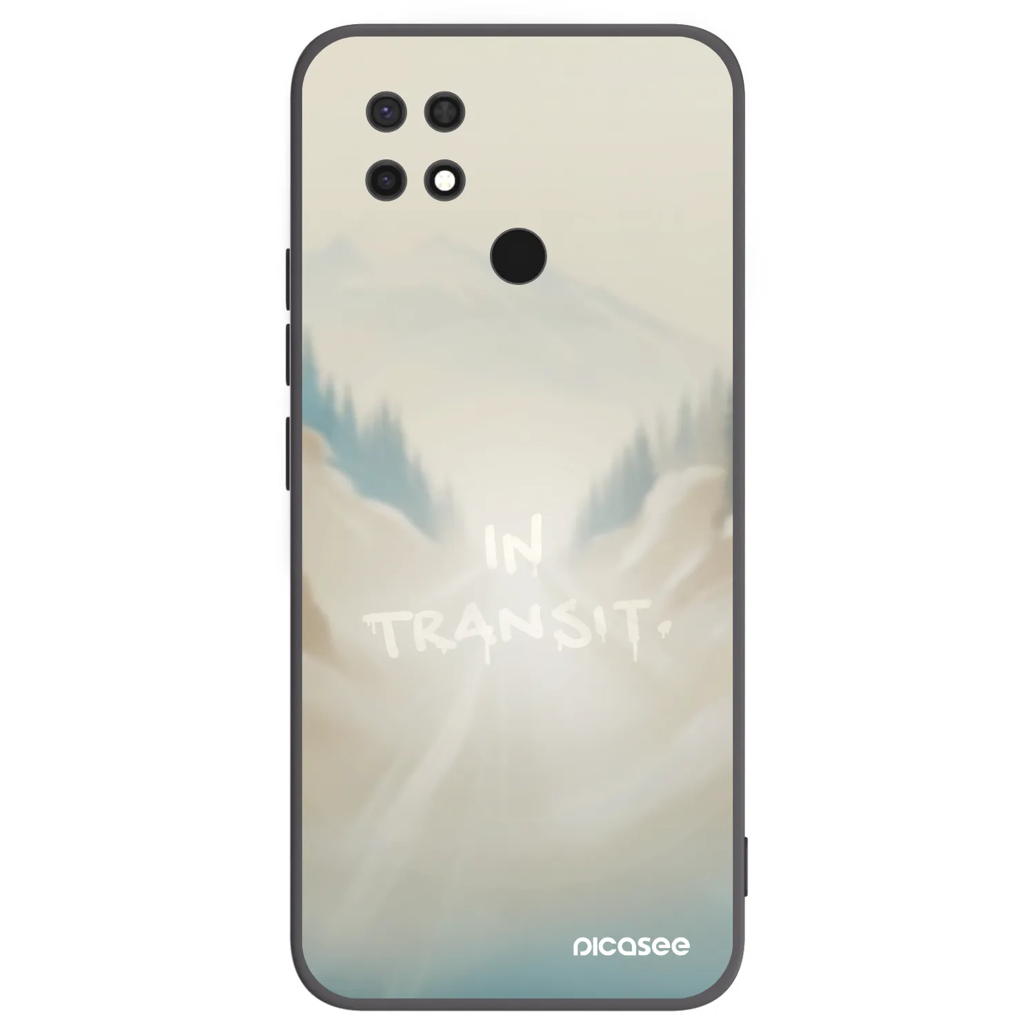 Picasee silikonowe czarne etui na Xiaomi Redmi 10C - IN TRANSIT