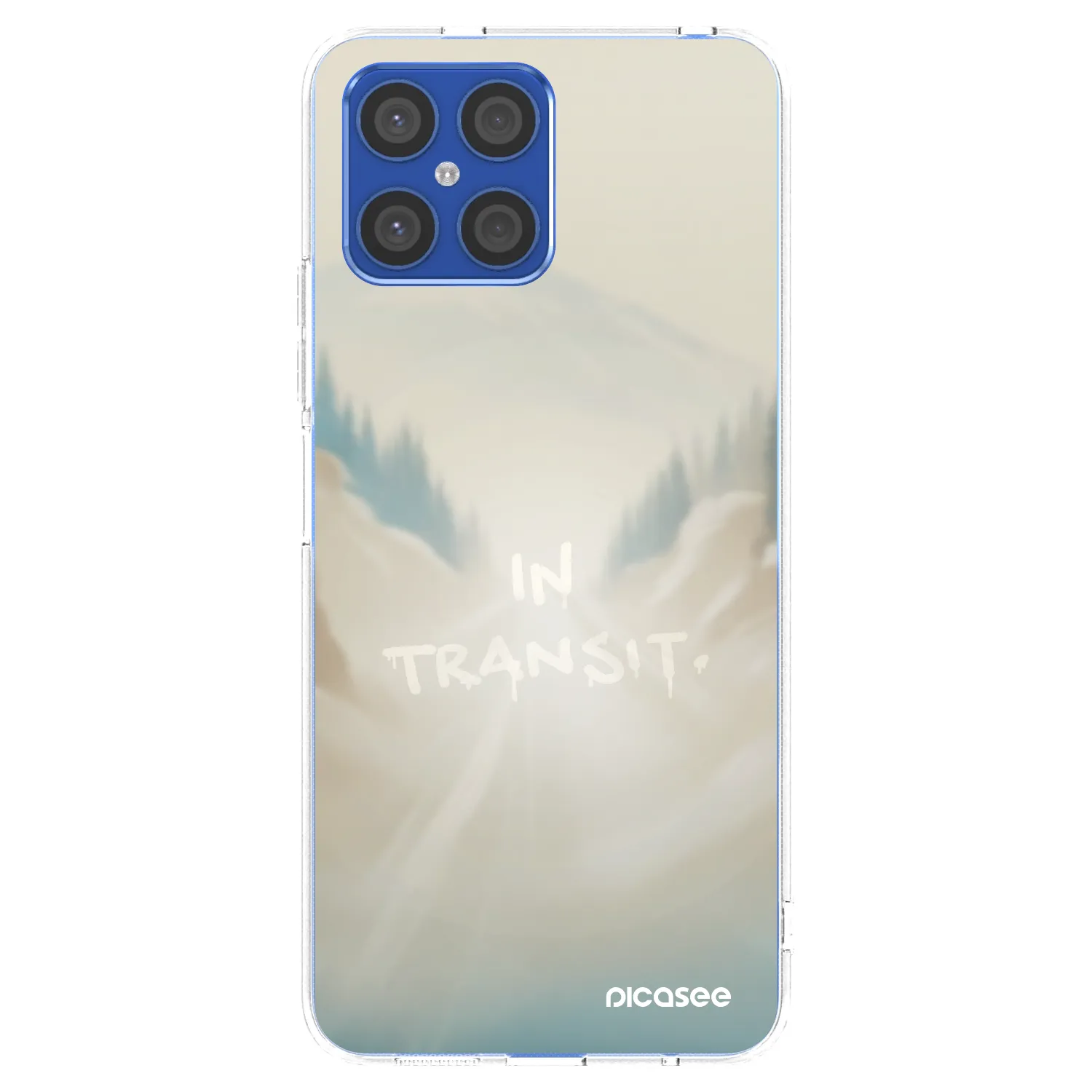 Picasee silikonowe przeźroczyste etui na Honor X8 4G - IN TRANSIT