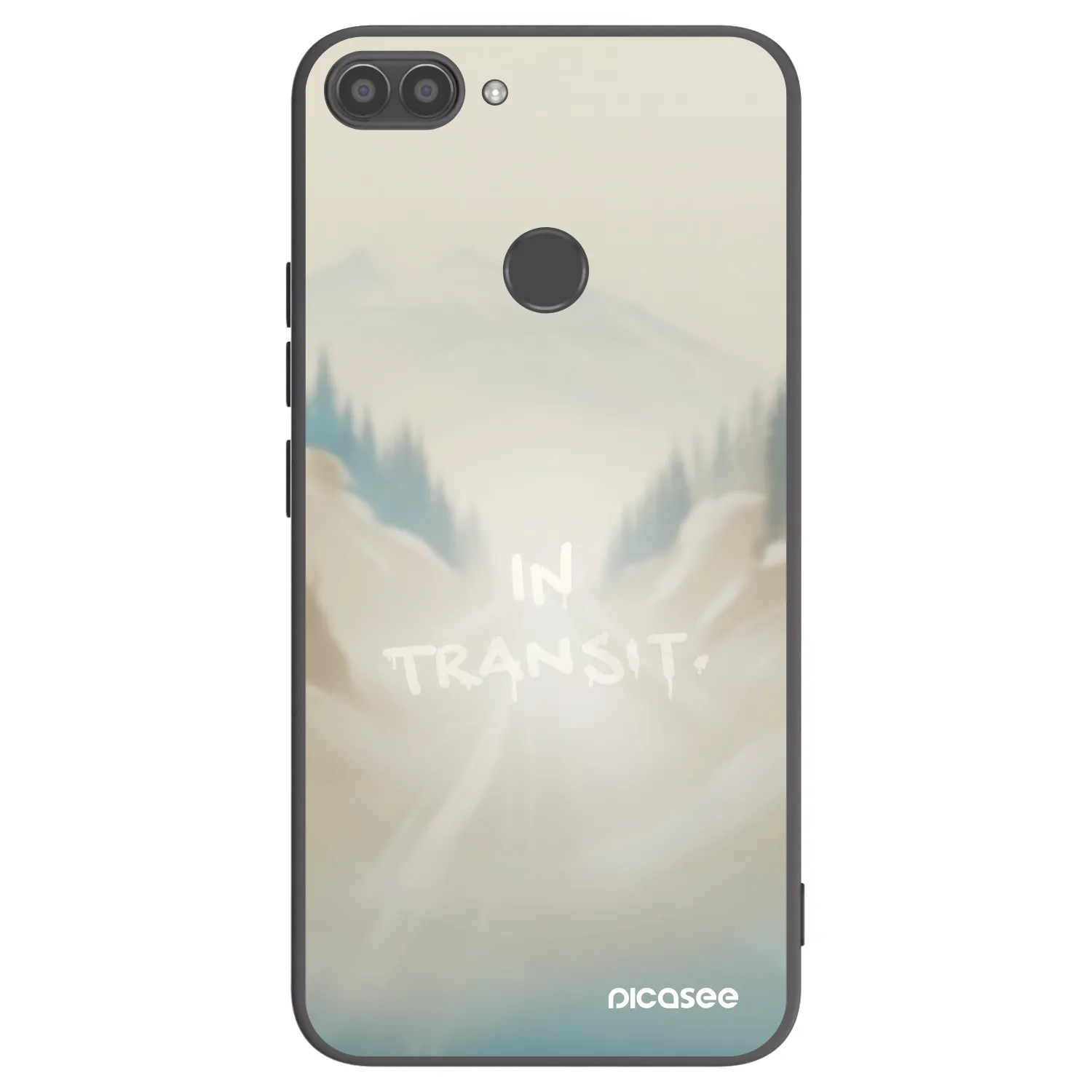 Picasee silikonowe czarne etui na Huawei P Smart - IN TRANSIT