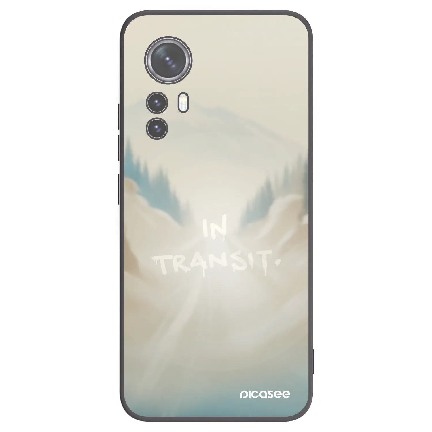 Picasee silikonowe czarne etui na Xiaomi 12X - IN TRANSIT