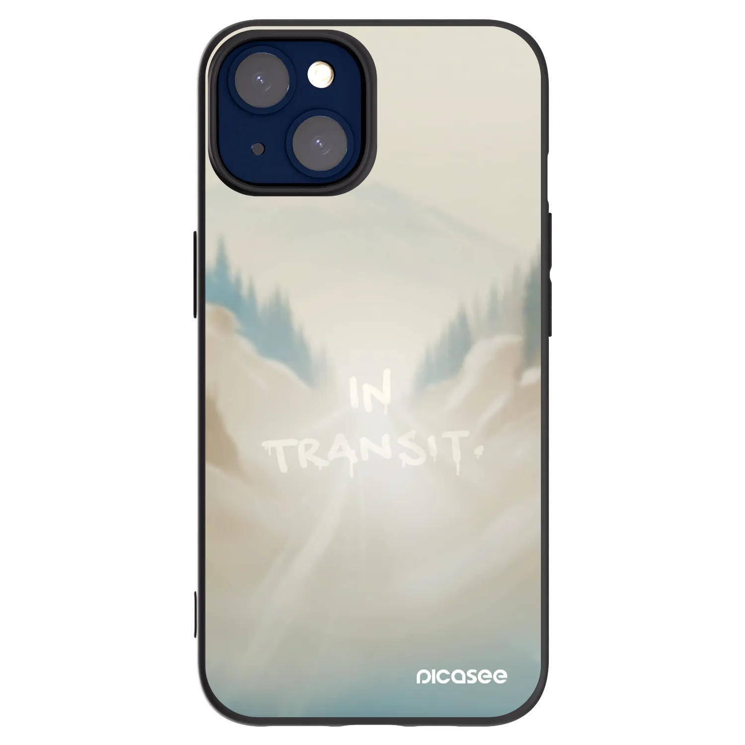 Picasee silikonowe czarne etui na Apple iPhone 14 - IN TRANSIT