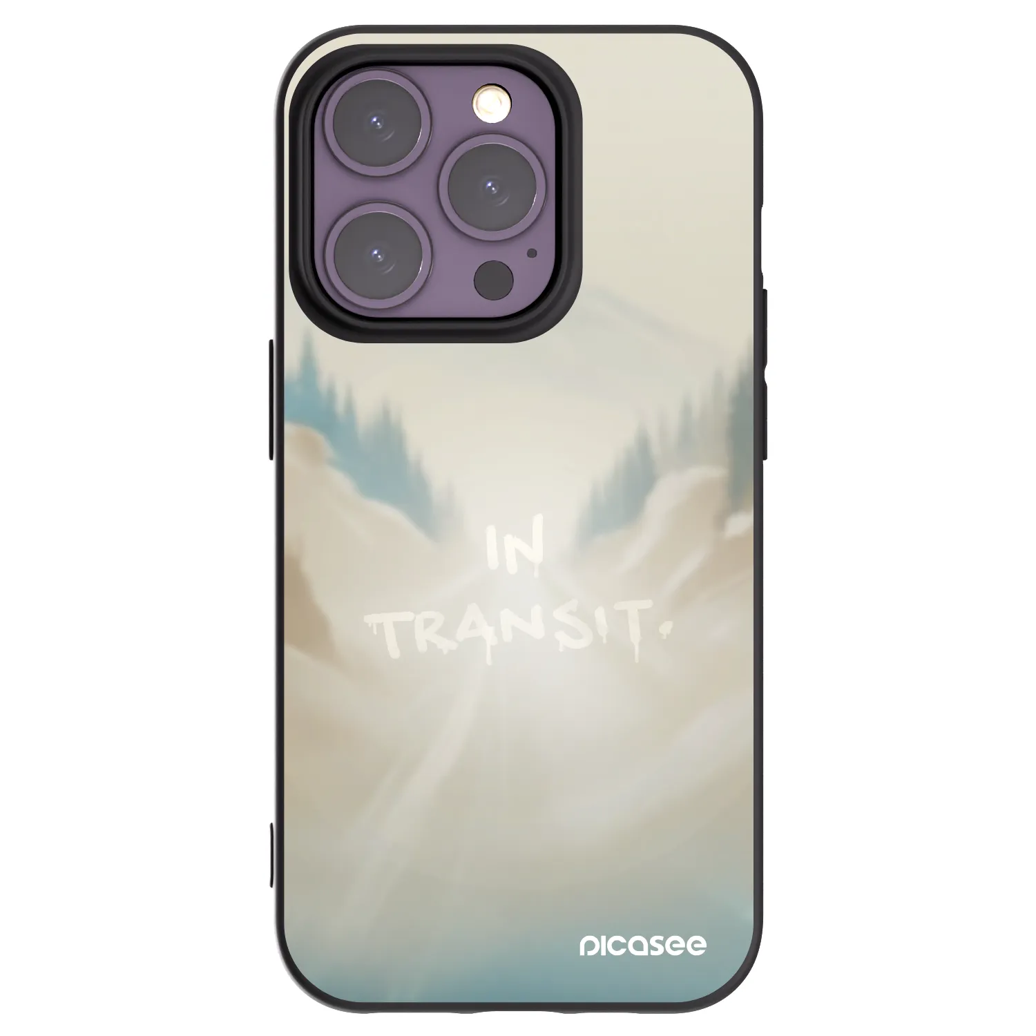 Picasee silikonowe czarne etui na Apple iPhone 14 Pro - IN TRANSIT