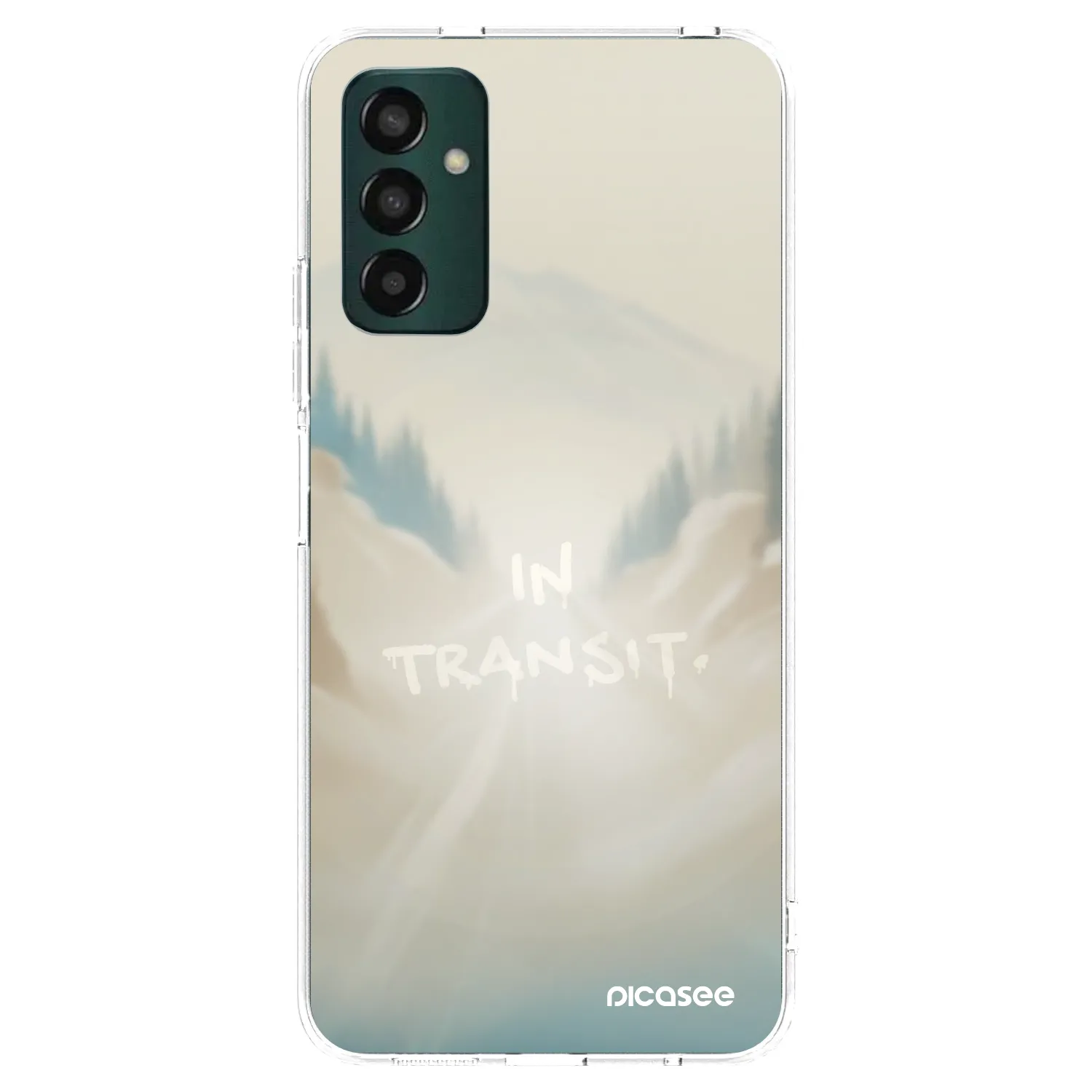 Picasee silikonowe przeźroczyste etui na Samsung Galaxy M13 M135F - IN TRANSIT