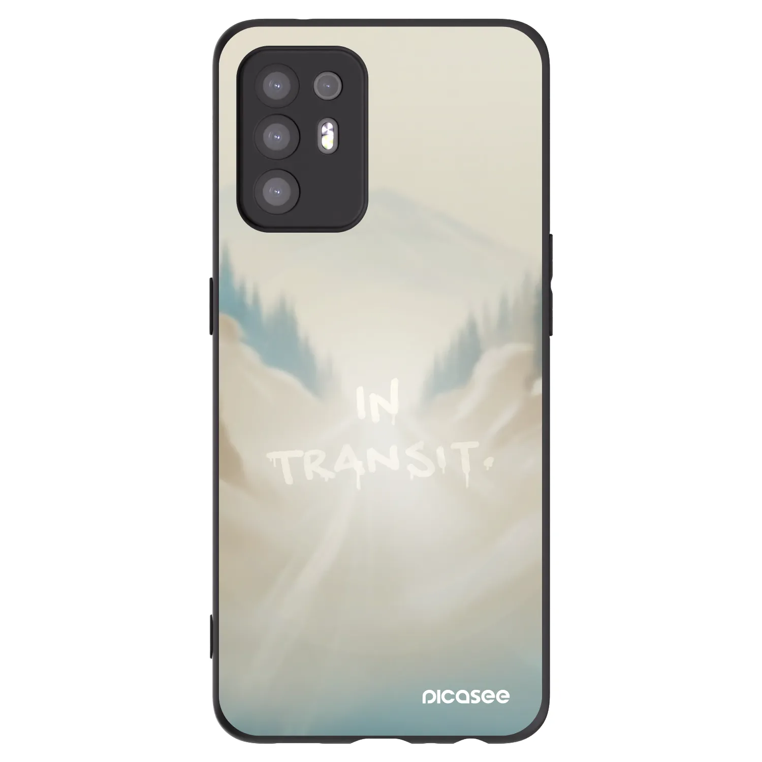Picasee silikonowe czarne etui na OPPO A94 5G - IN TRANSIT