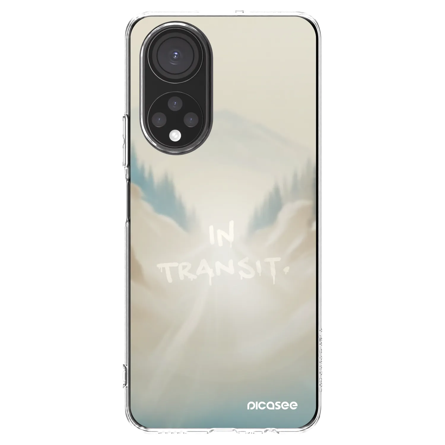 Picasee silikonowe przeźroczyste etui na Honor X7 - IN TRANSIT