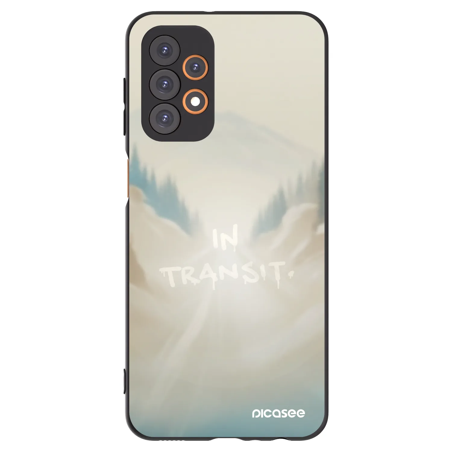 Picasee silikonowe czarne etui na Samsung Galaxy A23 A235F 4G - IN TRANSIT