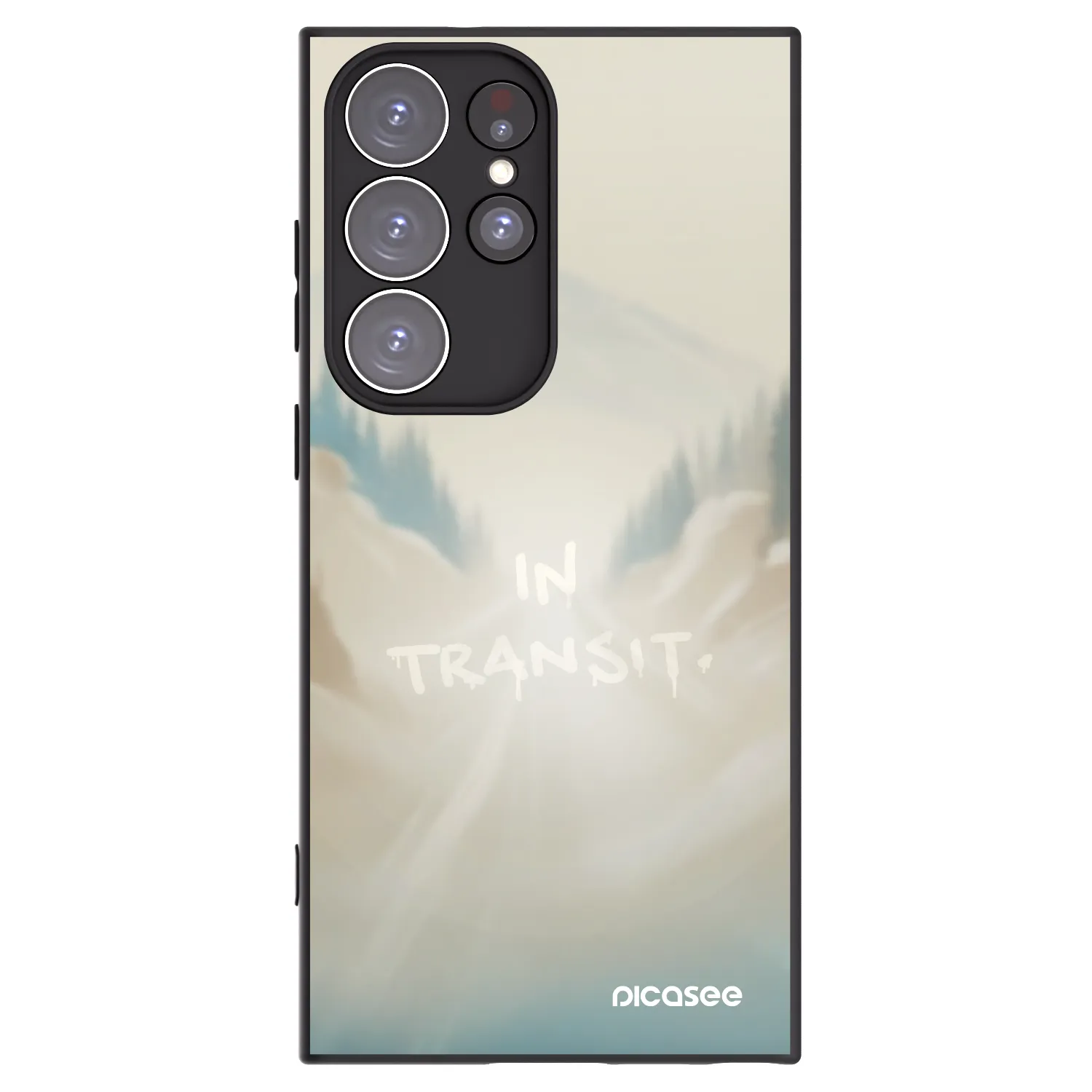 Picasee silikonowe czarne etui na Samsung Galaxy S23 Ultra 5G - IN TRANSIT