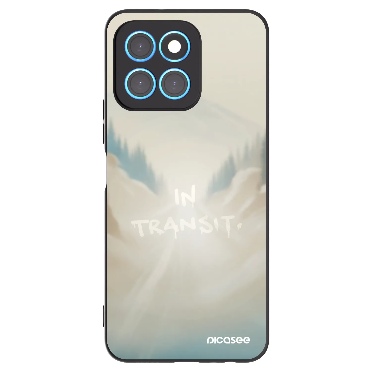Picasee silikonowe czarne etui na Honor X8 5G - IN TRANSIT